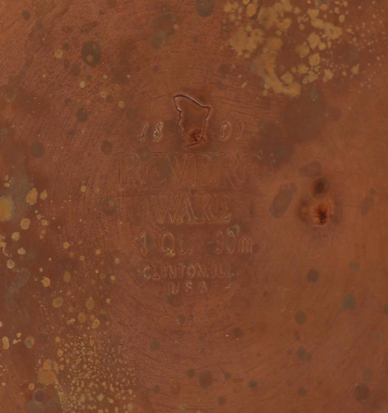 Revere Ware Copper Bottom Pots and Pans with Chefmate Sieve and Colander