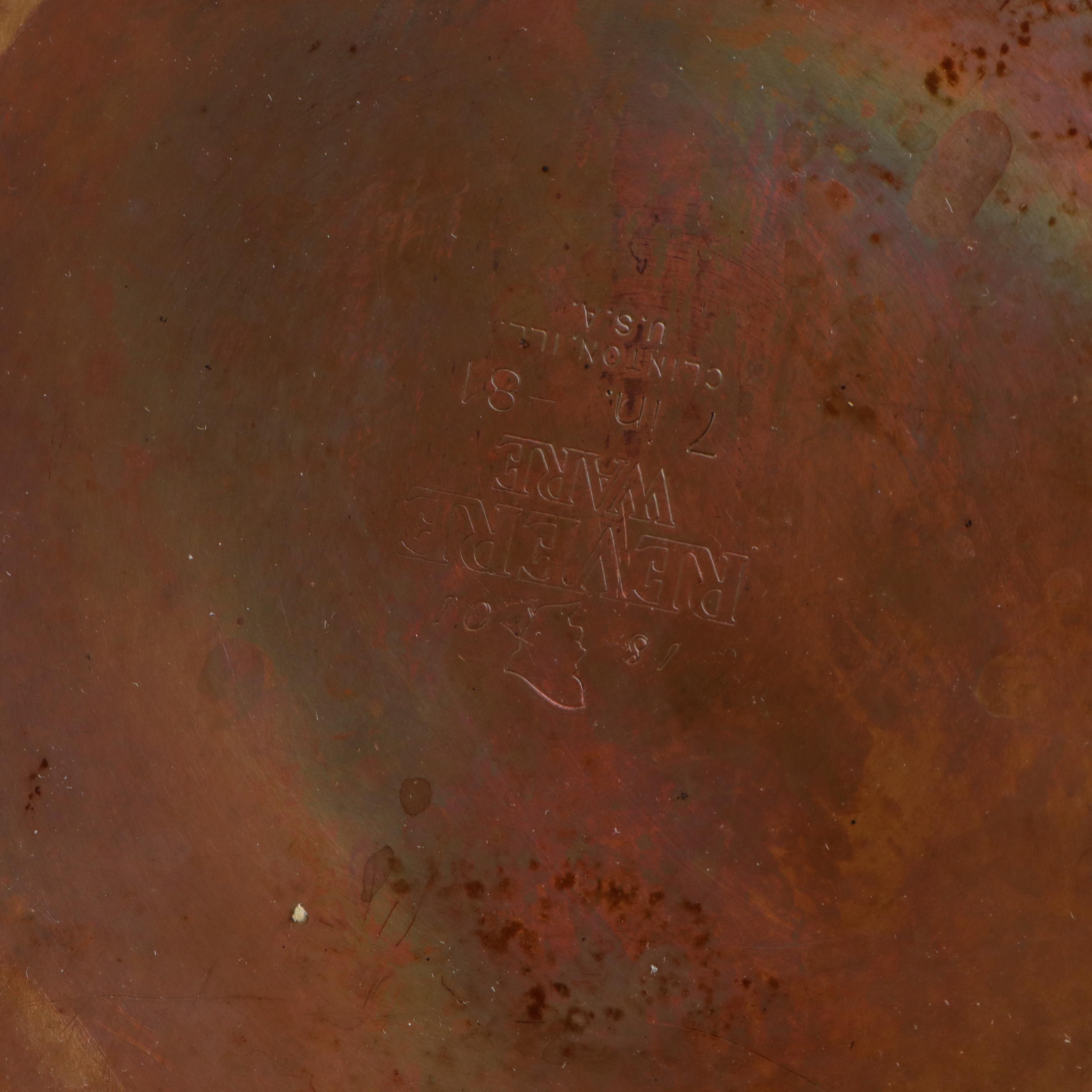 Revere Ware Copper Bottom Pots and Pans with Chefmate Sieve and Colander