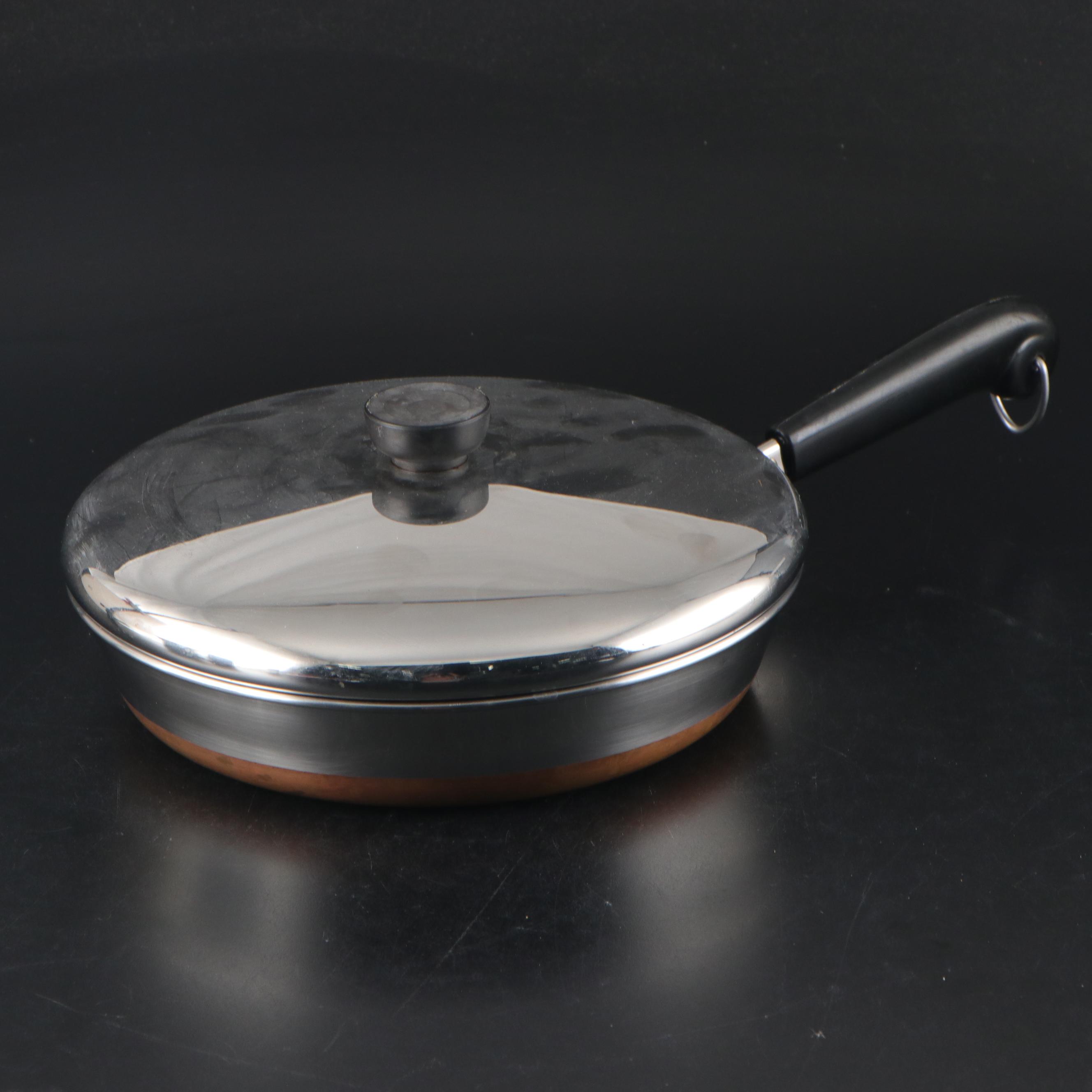 Revere Ware Copper Bottom Pots and Pans with Chefmate Sieve and Colander