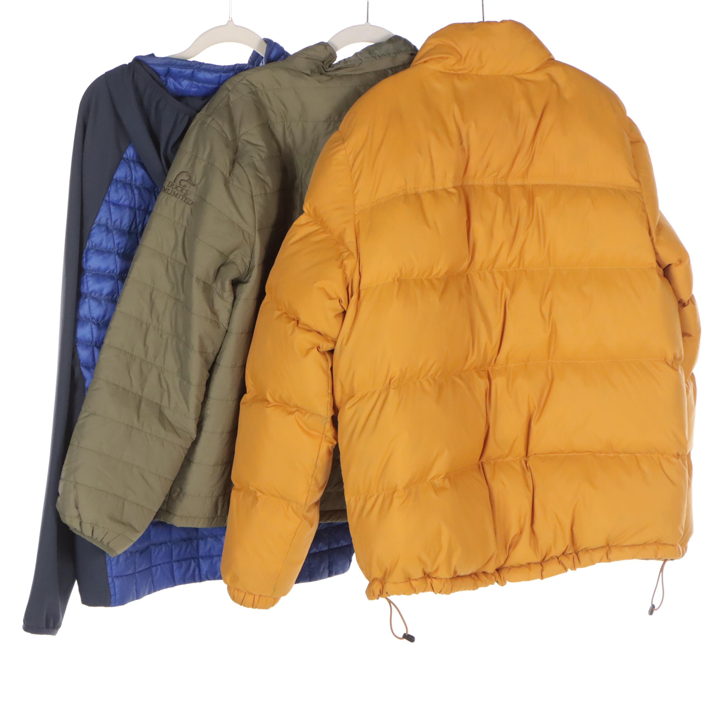 L.L.Bean Goose Down Puffer Coat with Ducks Unlimited and The North Face Jackets