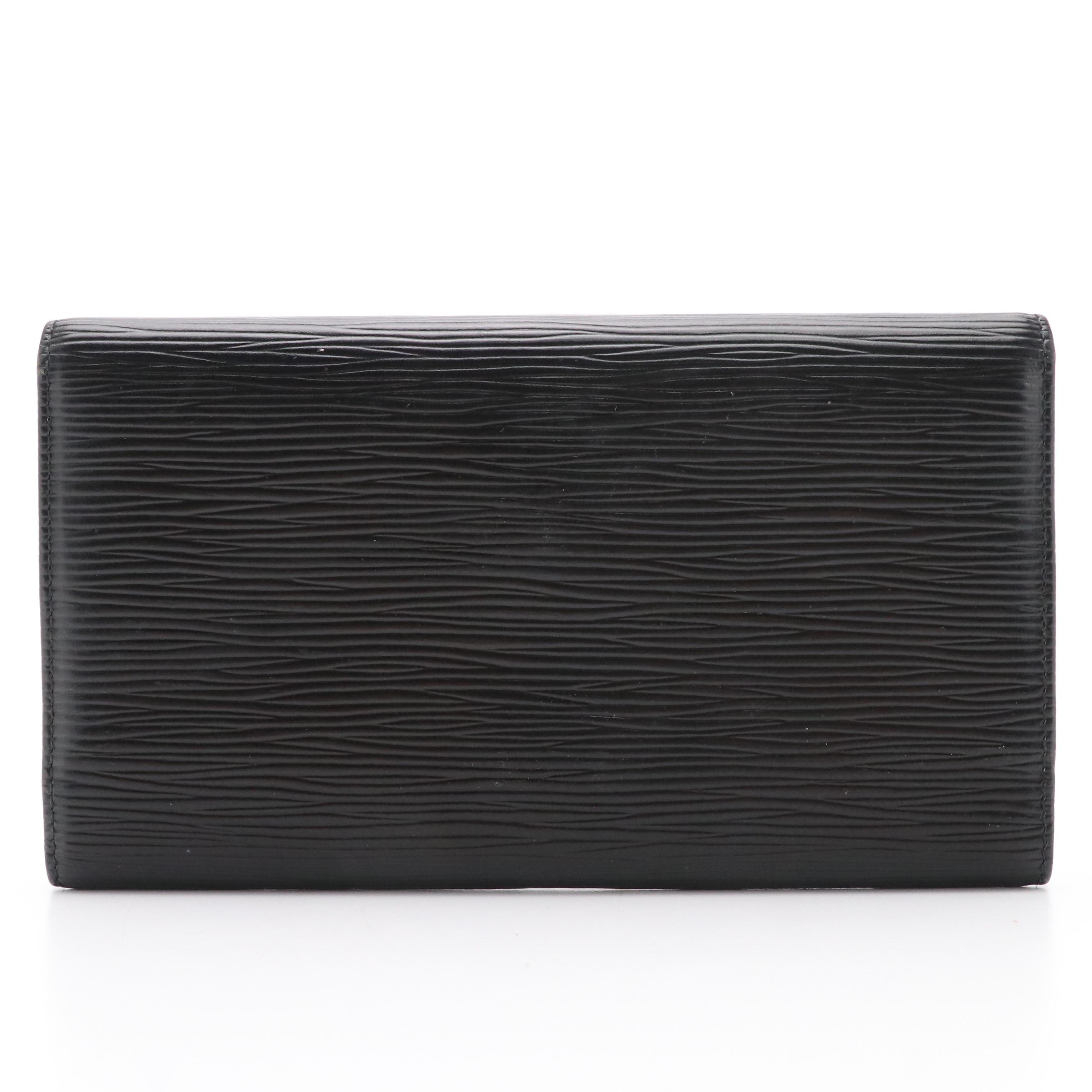 Louis Vuitton Porte-Trésor International Wallet in Black Epi Leather