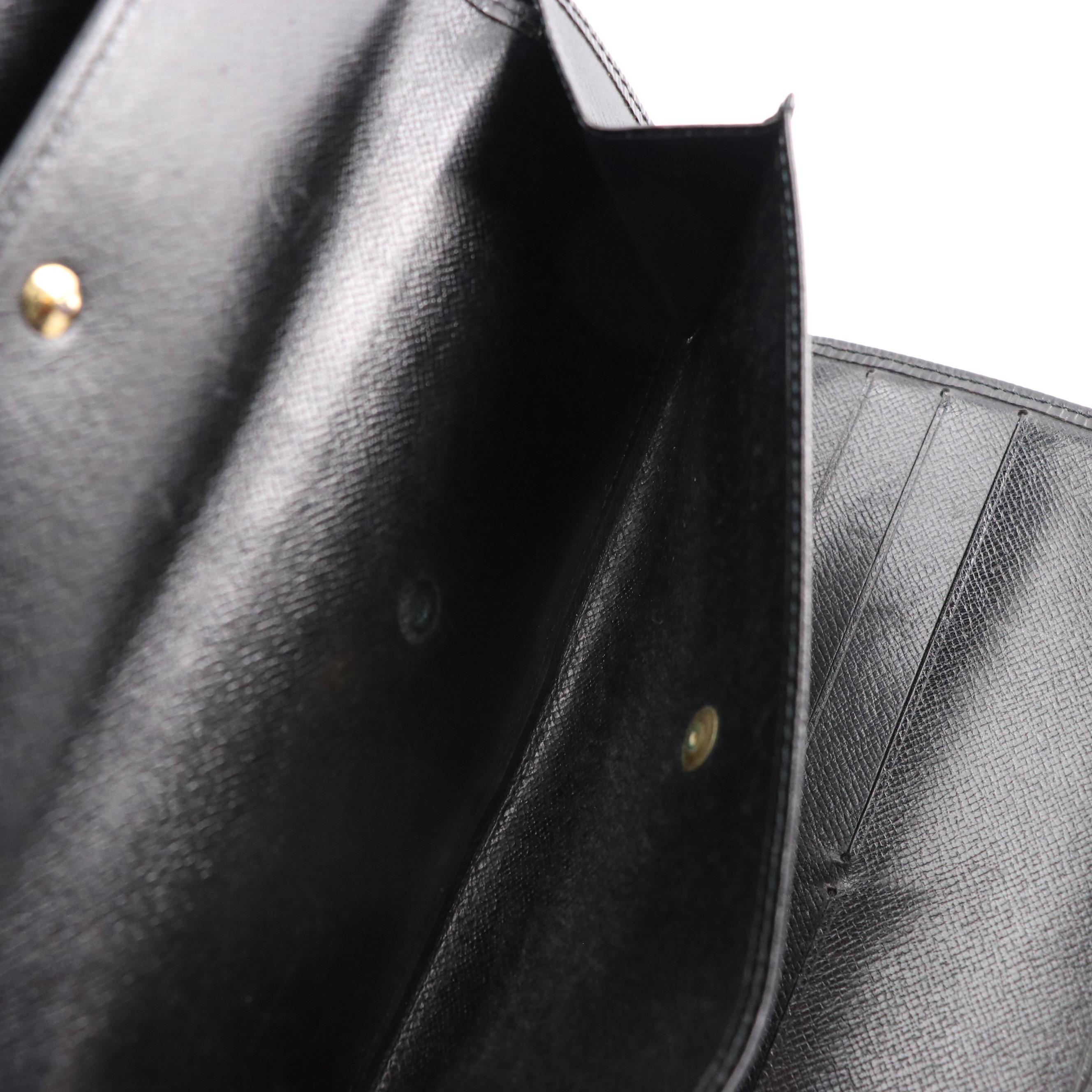 Louis Vuitton Porte-Trésor International Wallet in Black Epi Leather
