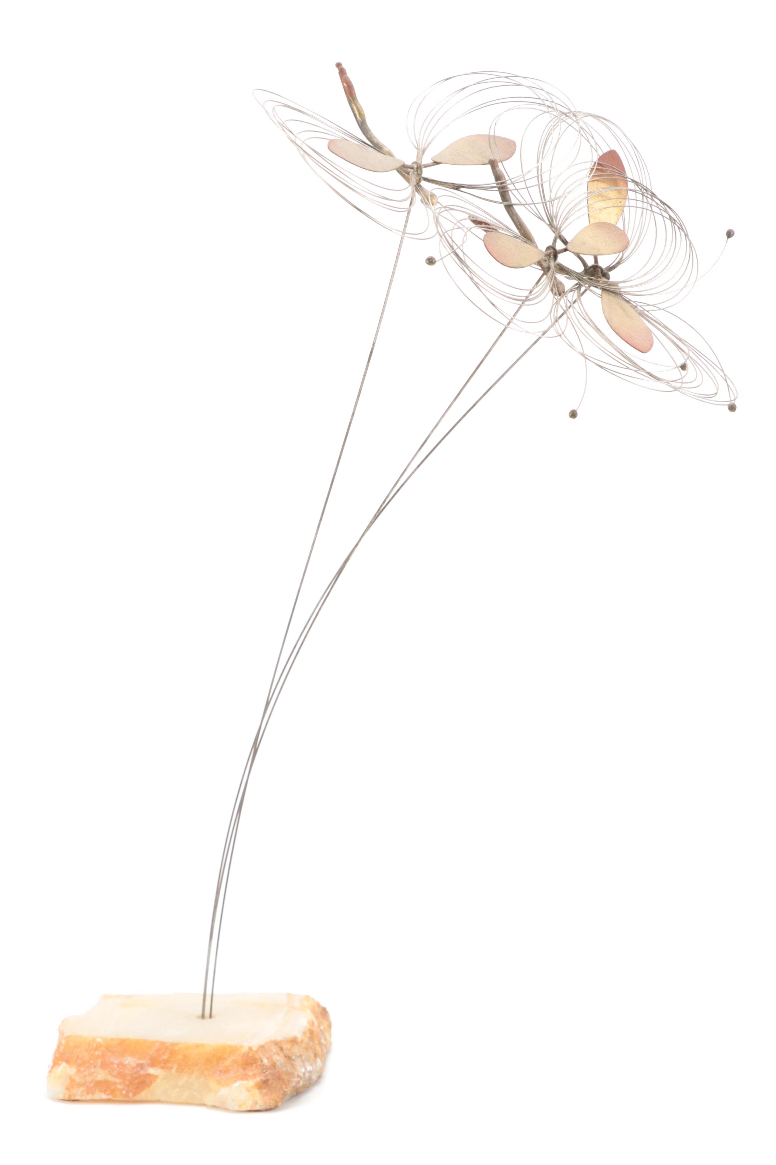 Mid Century Modern Style Dragonfly Sculpture with Other Owl Figurine