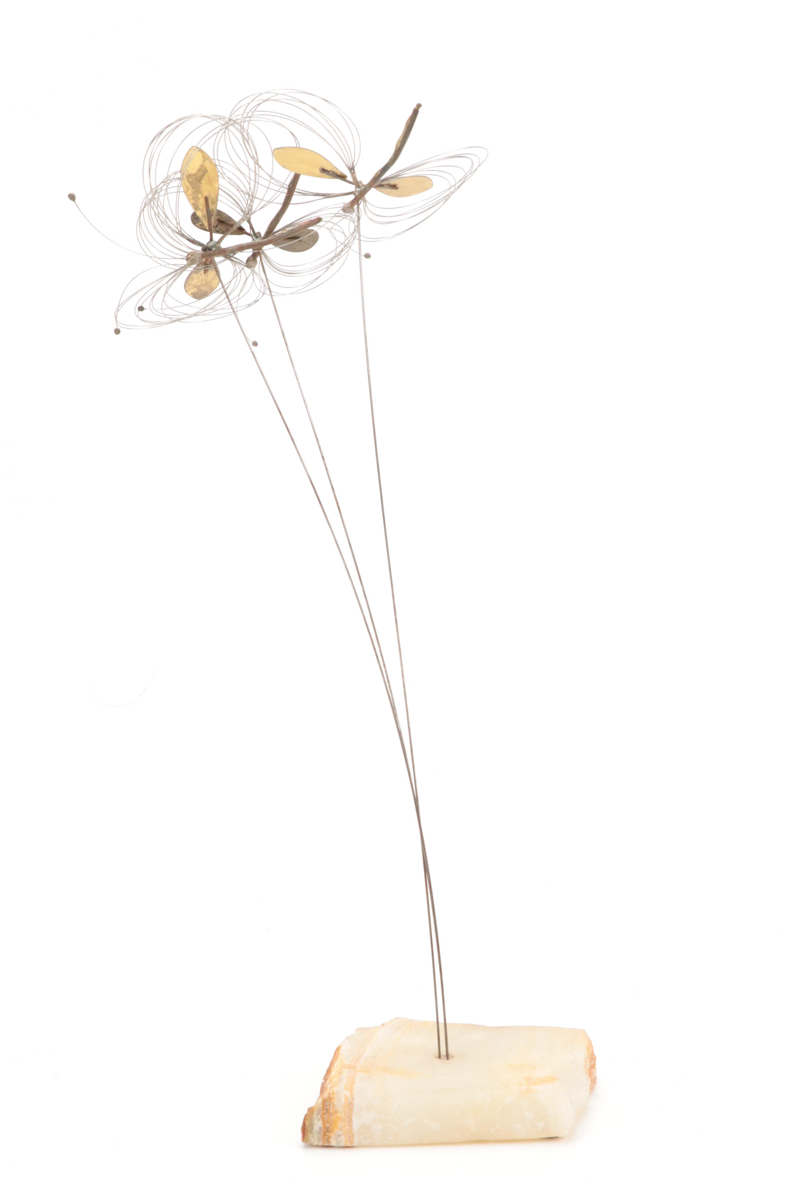 Mid Century Modern Style Dragonfly Sculpture with Other Owl Figurine