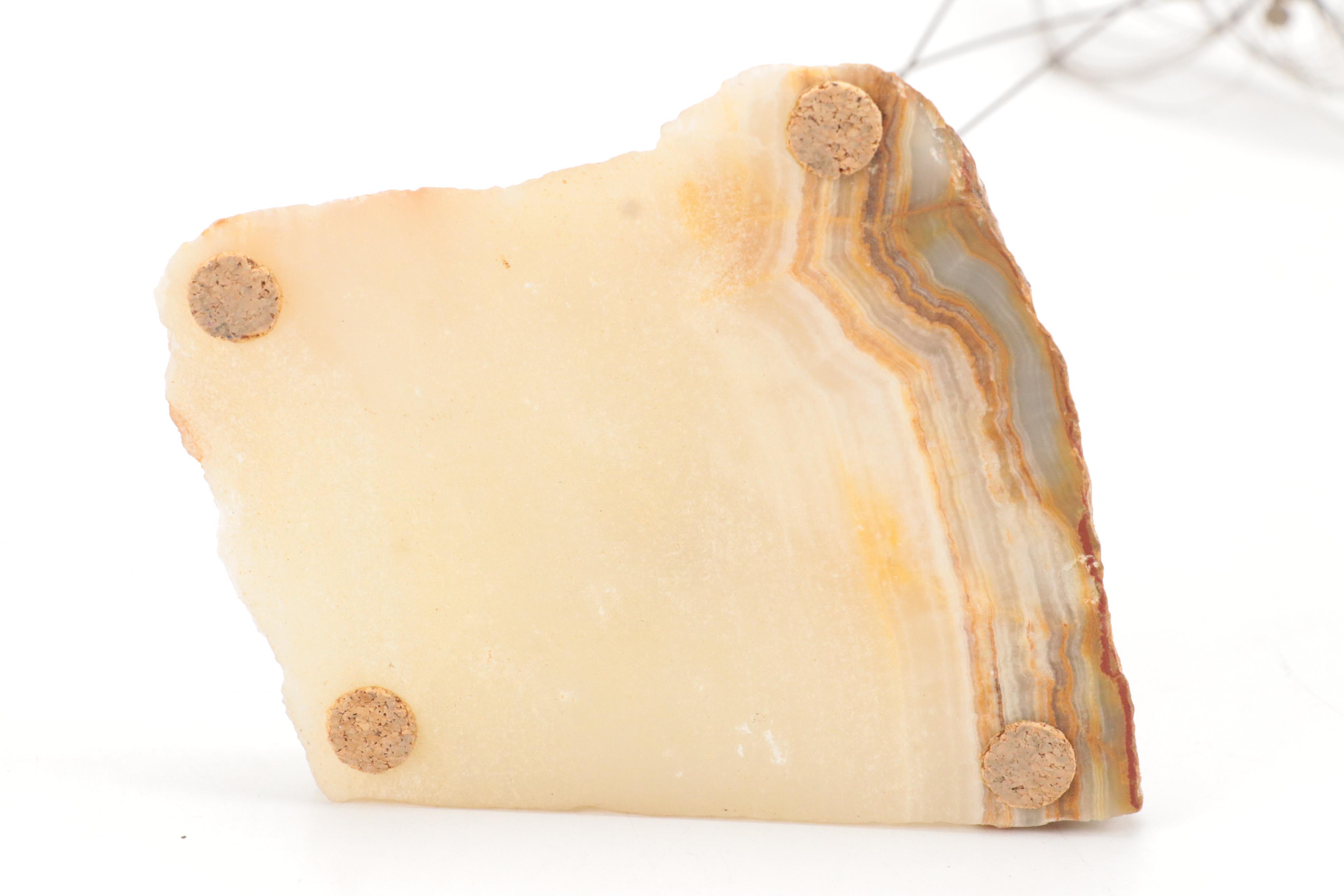 Mid Century Modern Style Dragonfly Sculpture with Other Owl Figurine