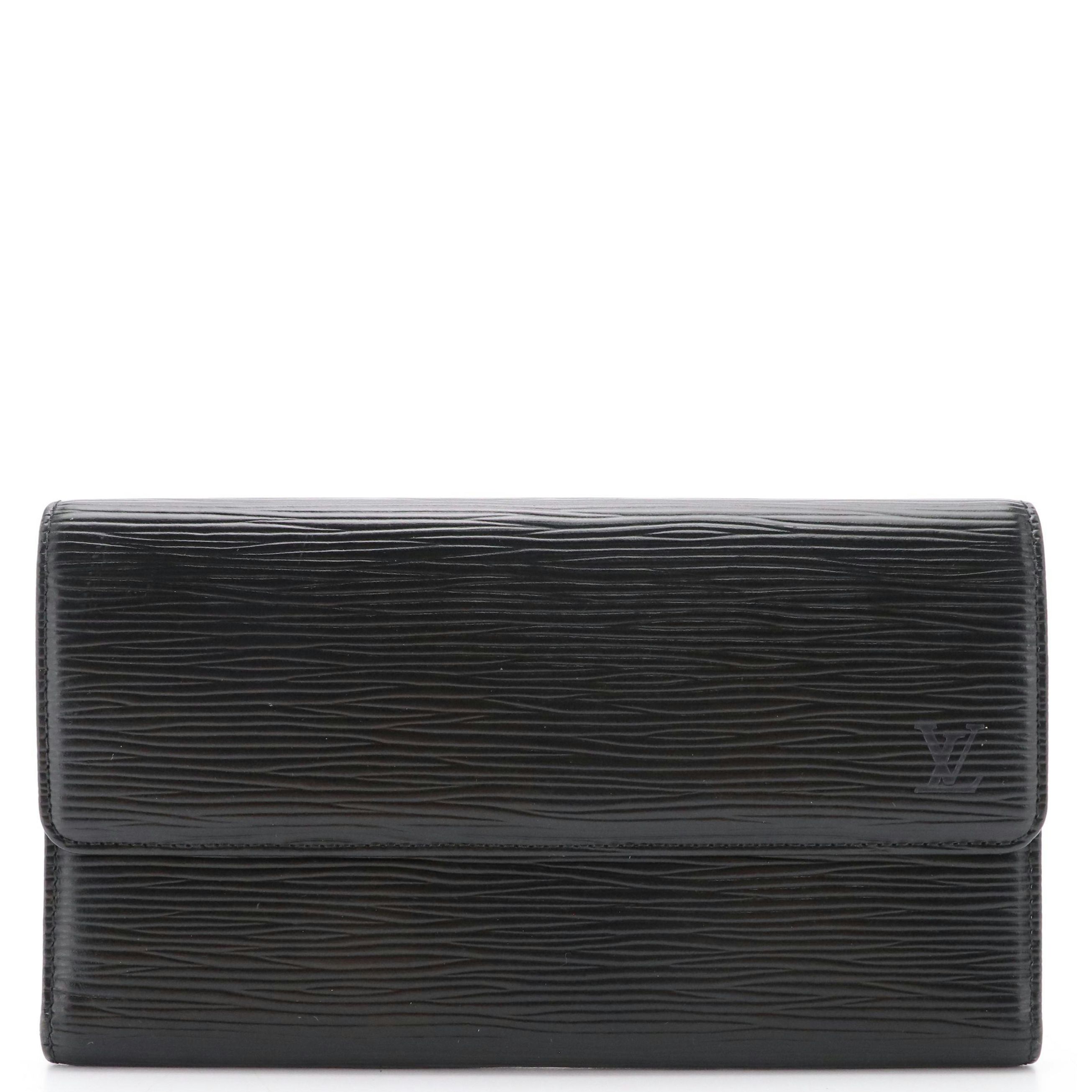 Louis Vuitton Porte-Trésor International Wallet in Black Epi Leather