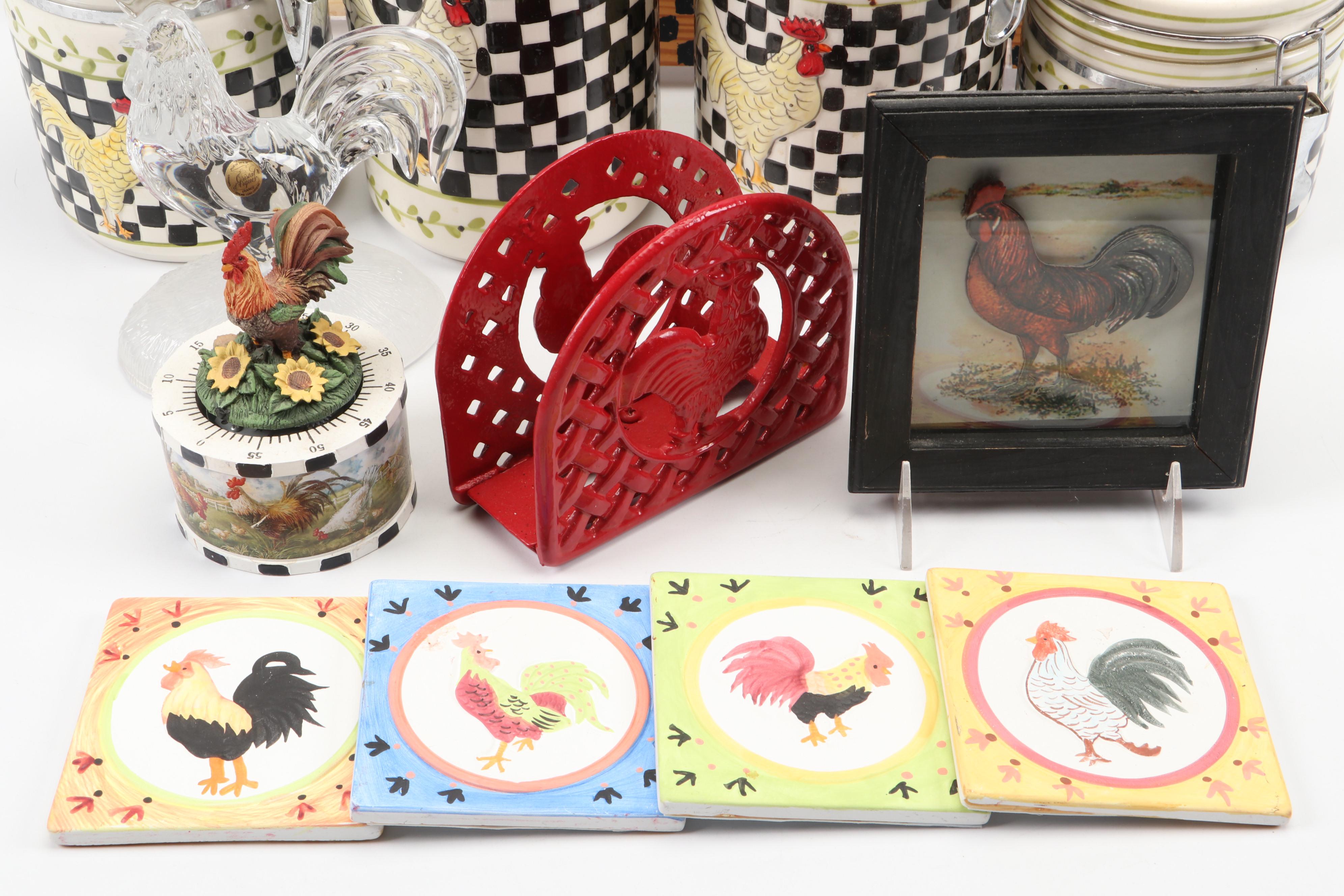 Farmhouse Style Rooster-Themed Kitchen Accessories and Décor