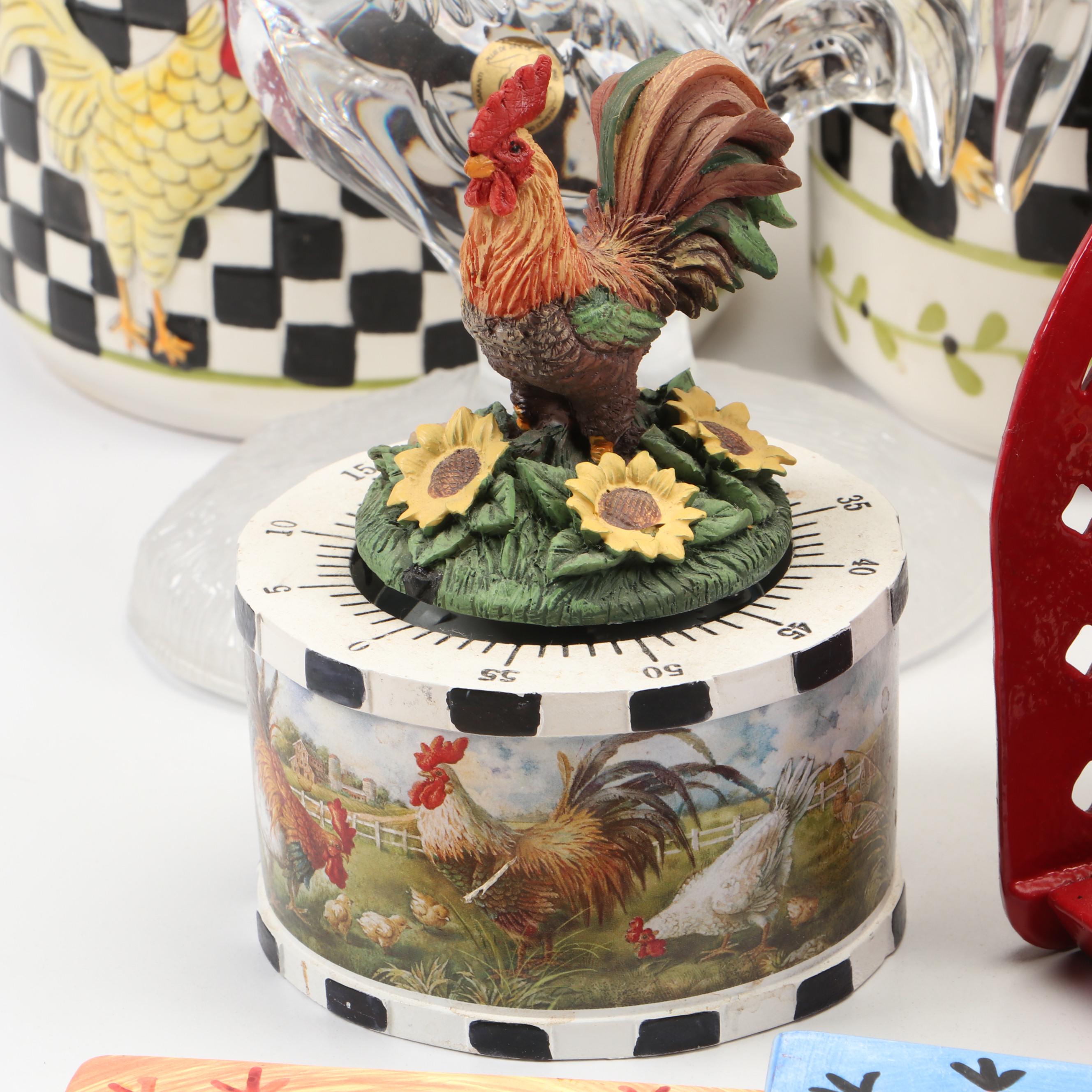 Farmhouse Style Rooster-Themed Kitchen Accessories and Décor