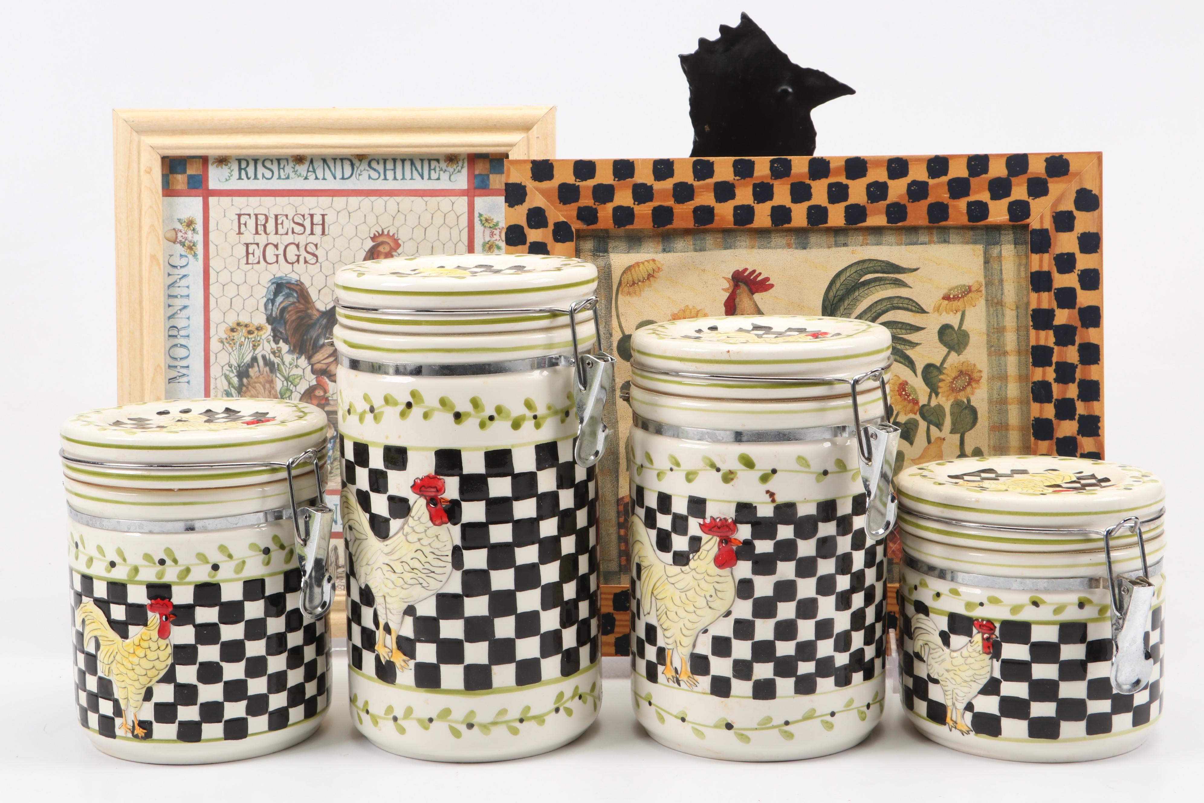 Farmhouse Style Rooster-Themed Kitchen Accessories and Décor