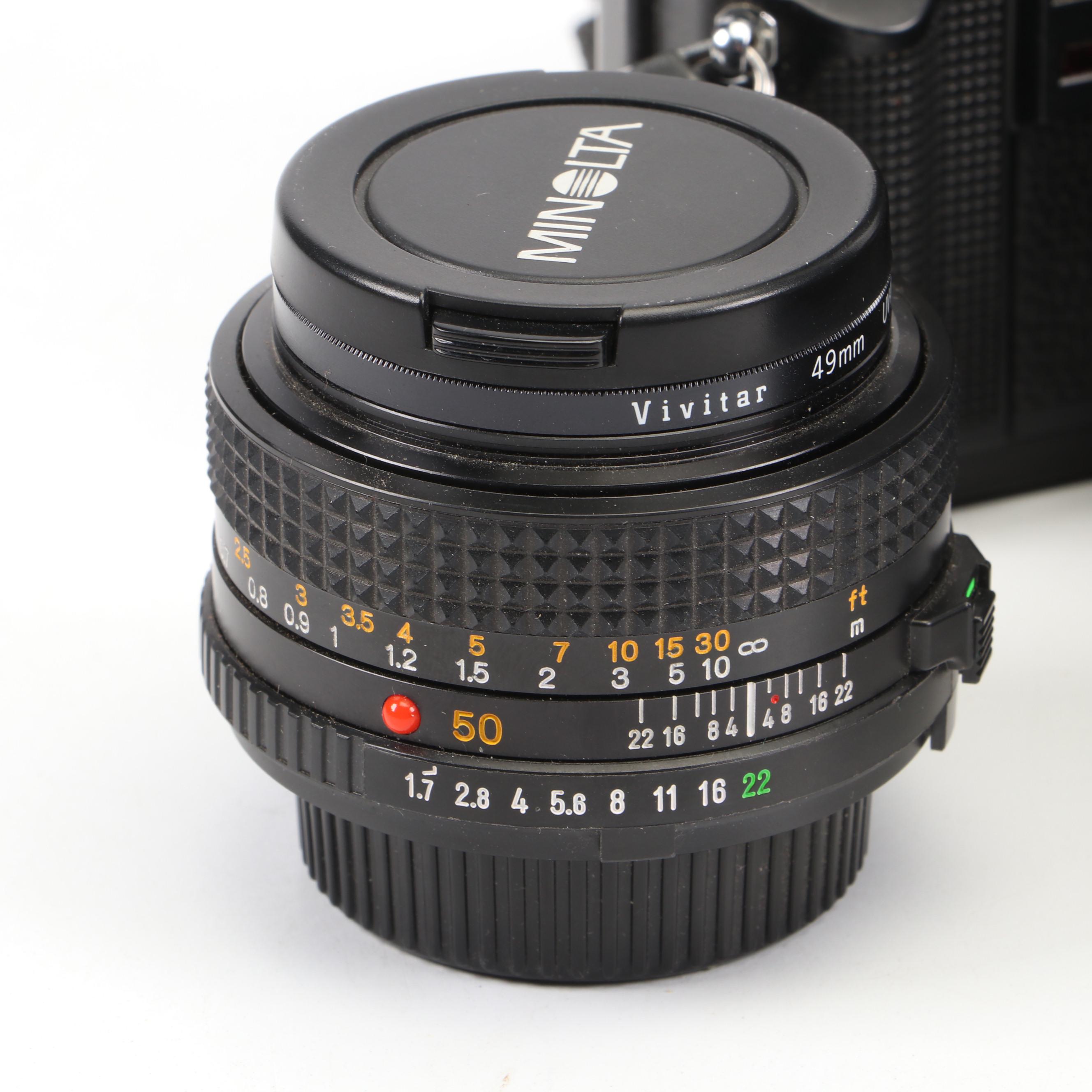 Minolta X-700 Camera and Auto 280PX Flash with More Camera Accessories