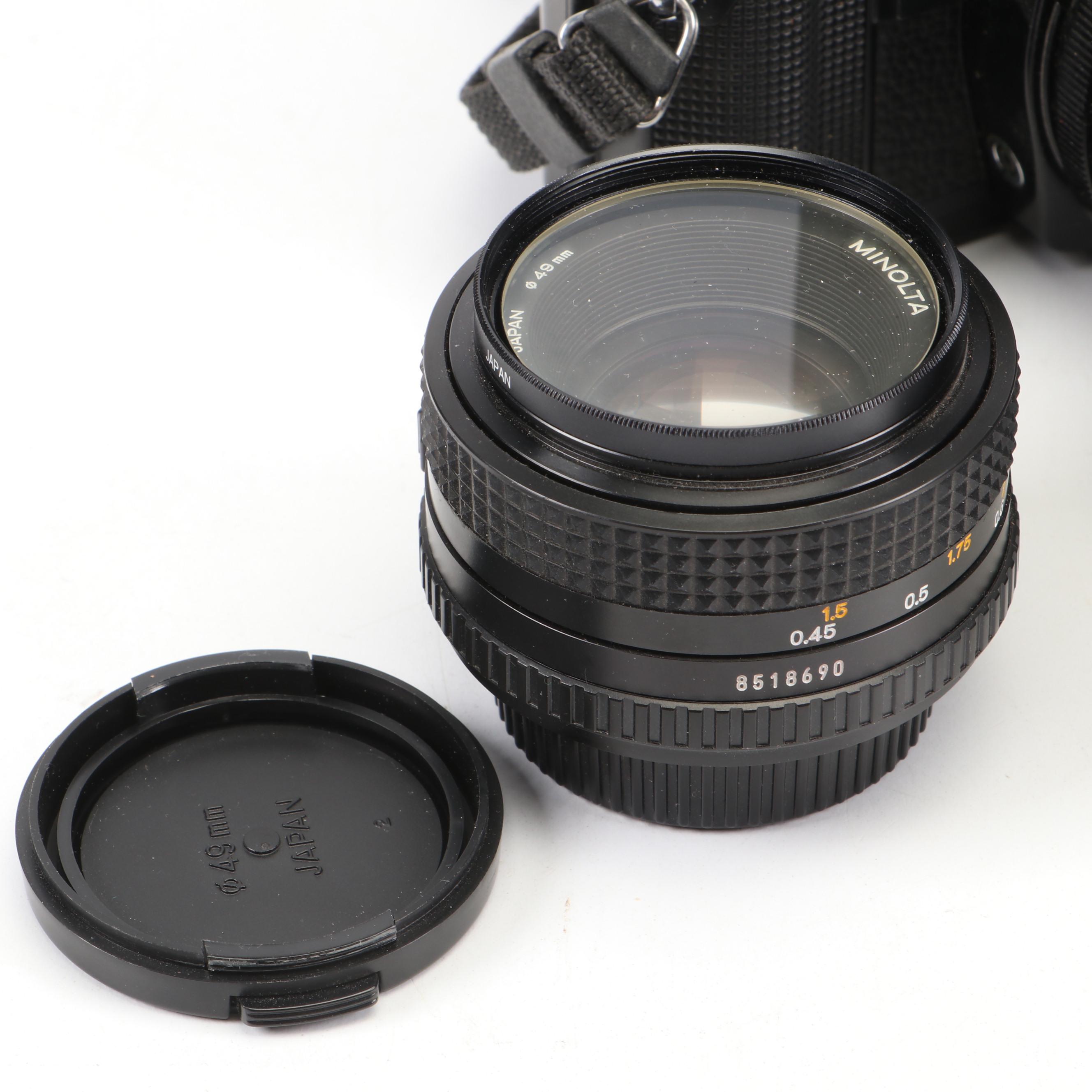 Minolta X-700 Camera and Auto 280PX Flash with More Camera Accessories