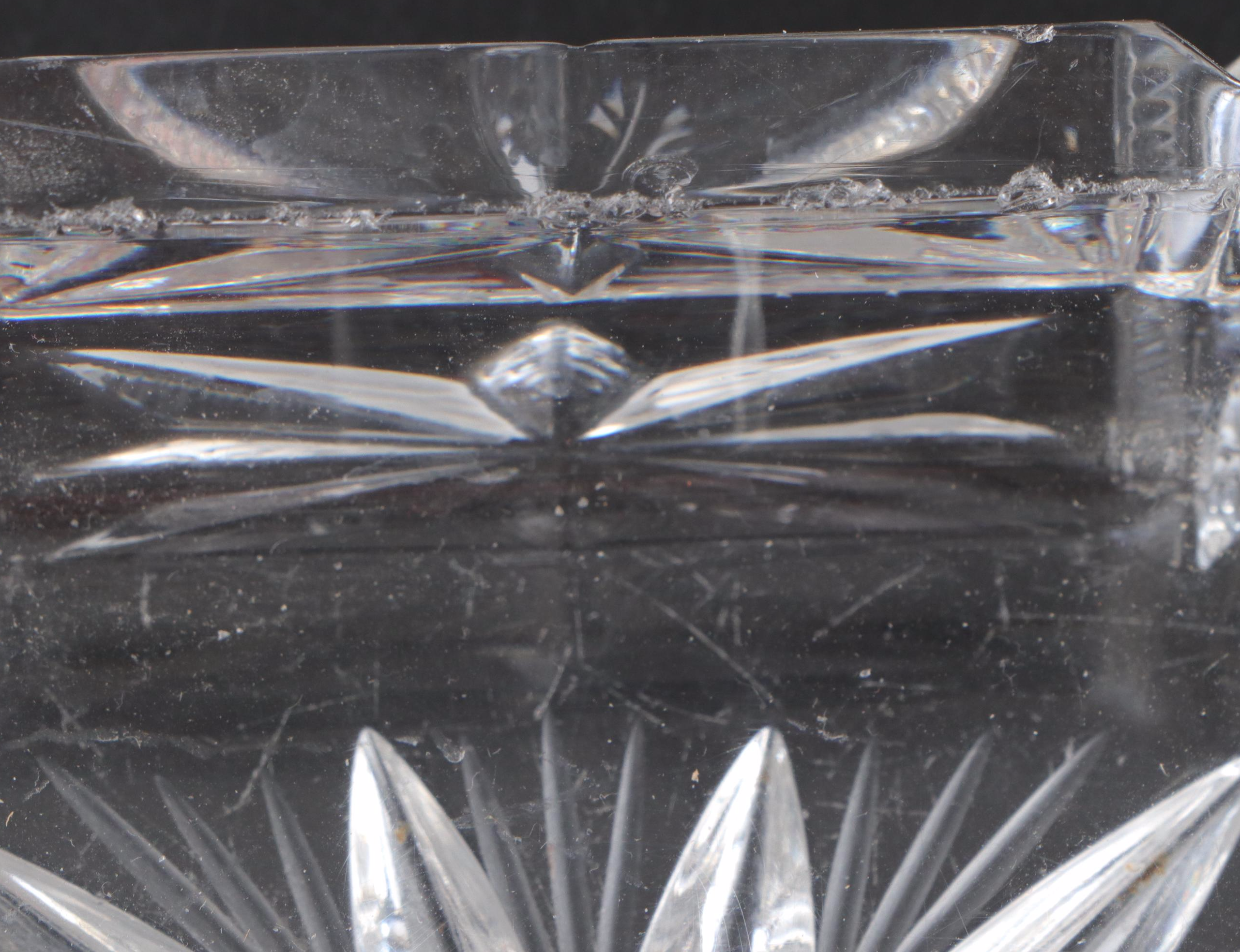 Crystal Ashtrays with Glass Candlesticks and Box