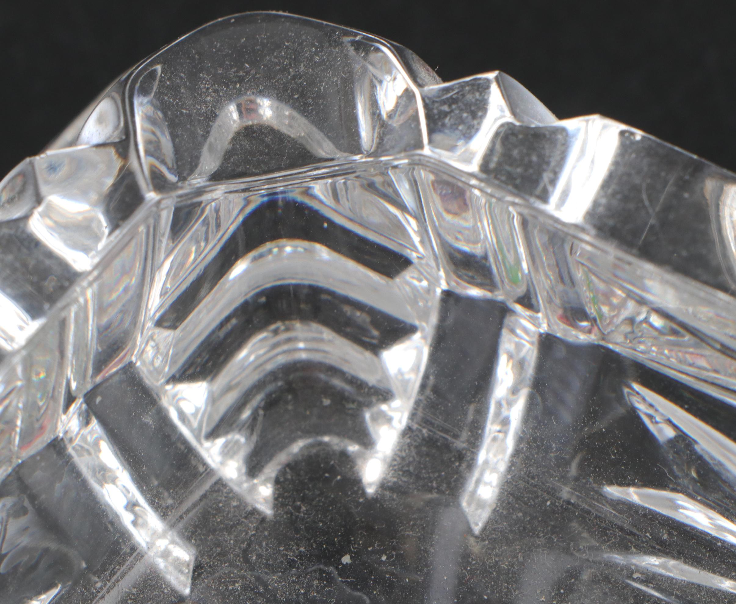 Crystal Ashtrays with Glass Candlesticks and Box