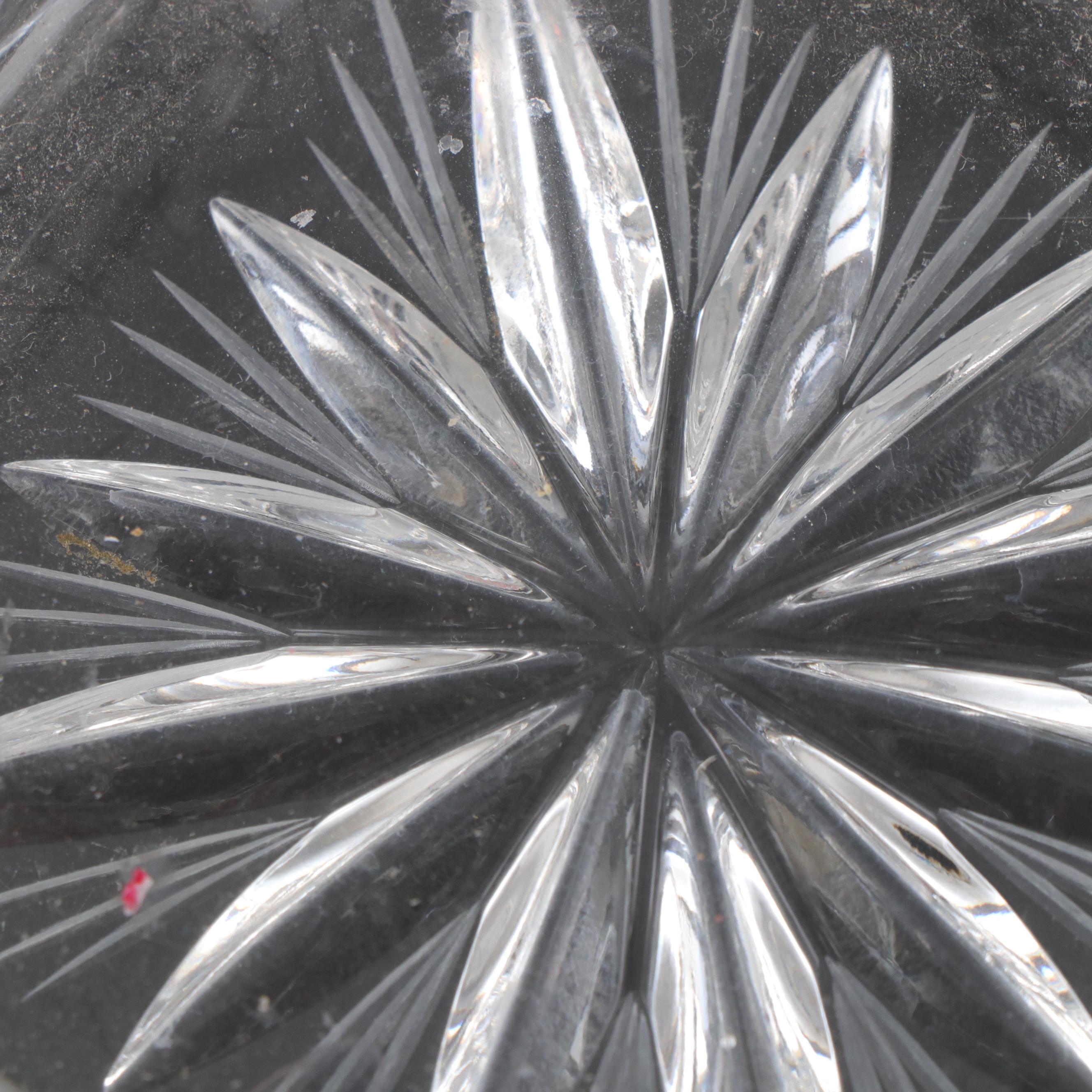 Crystal Ashtrays with Glass Candlesticks and Box