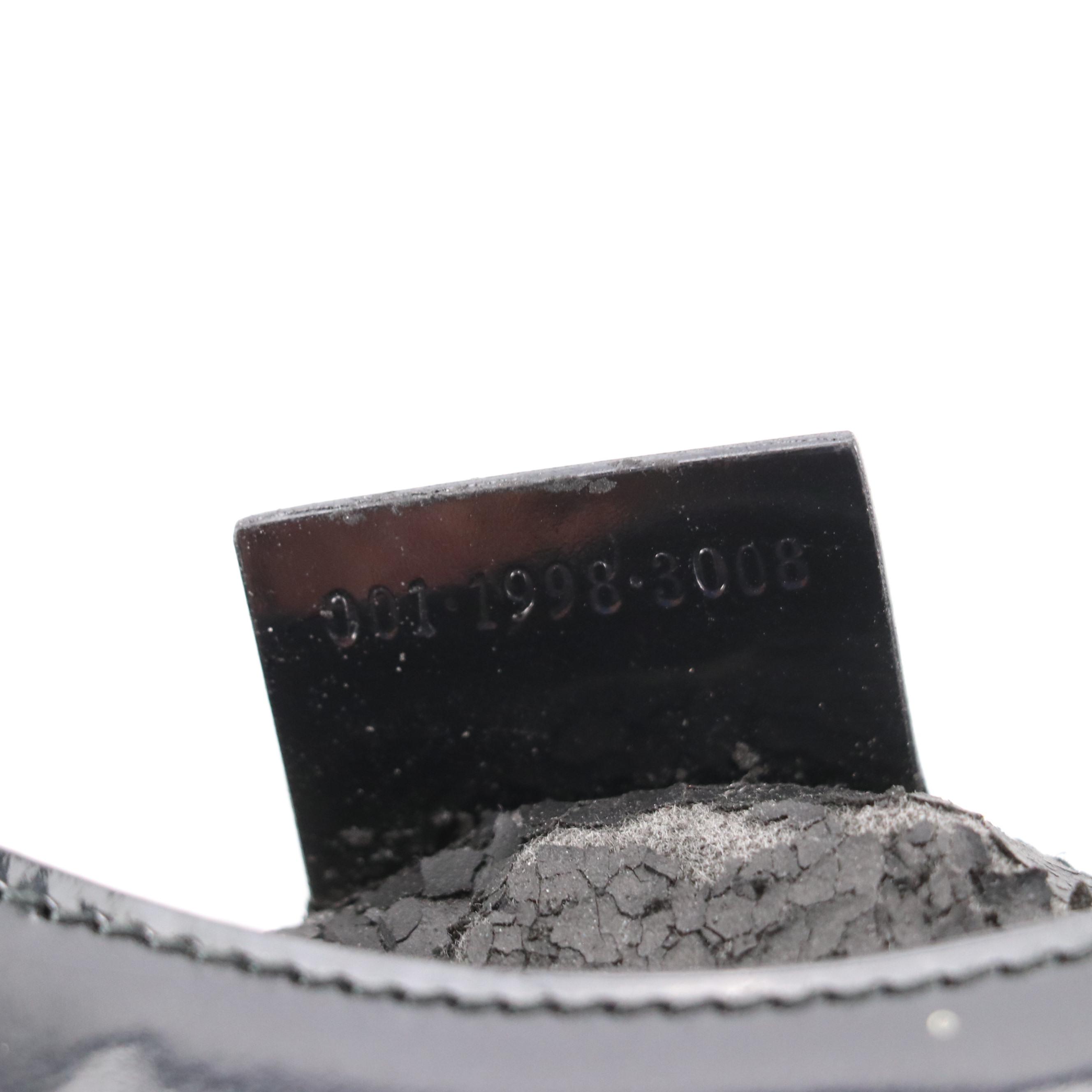 Gucci Bamboo Black Patent Leather Handbag