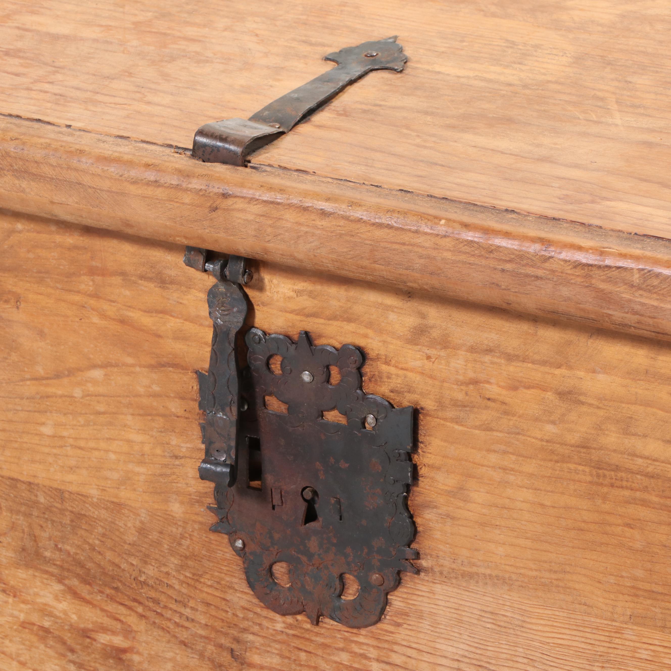 Spanish Colonial Style Iron Bound Pine Chest