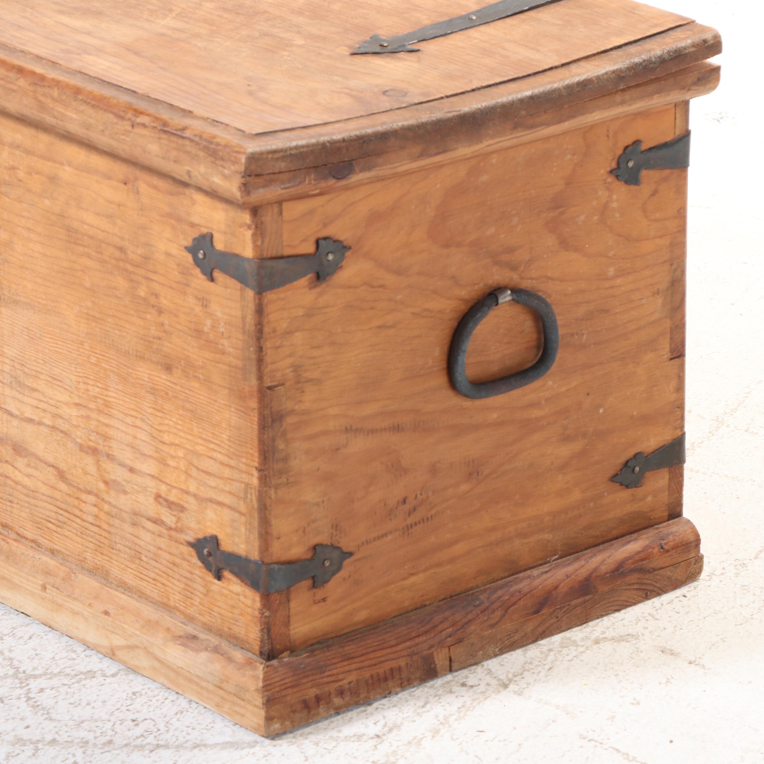 Spanish Colonial Style Iron Bound Pine Chest