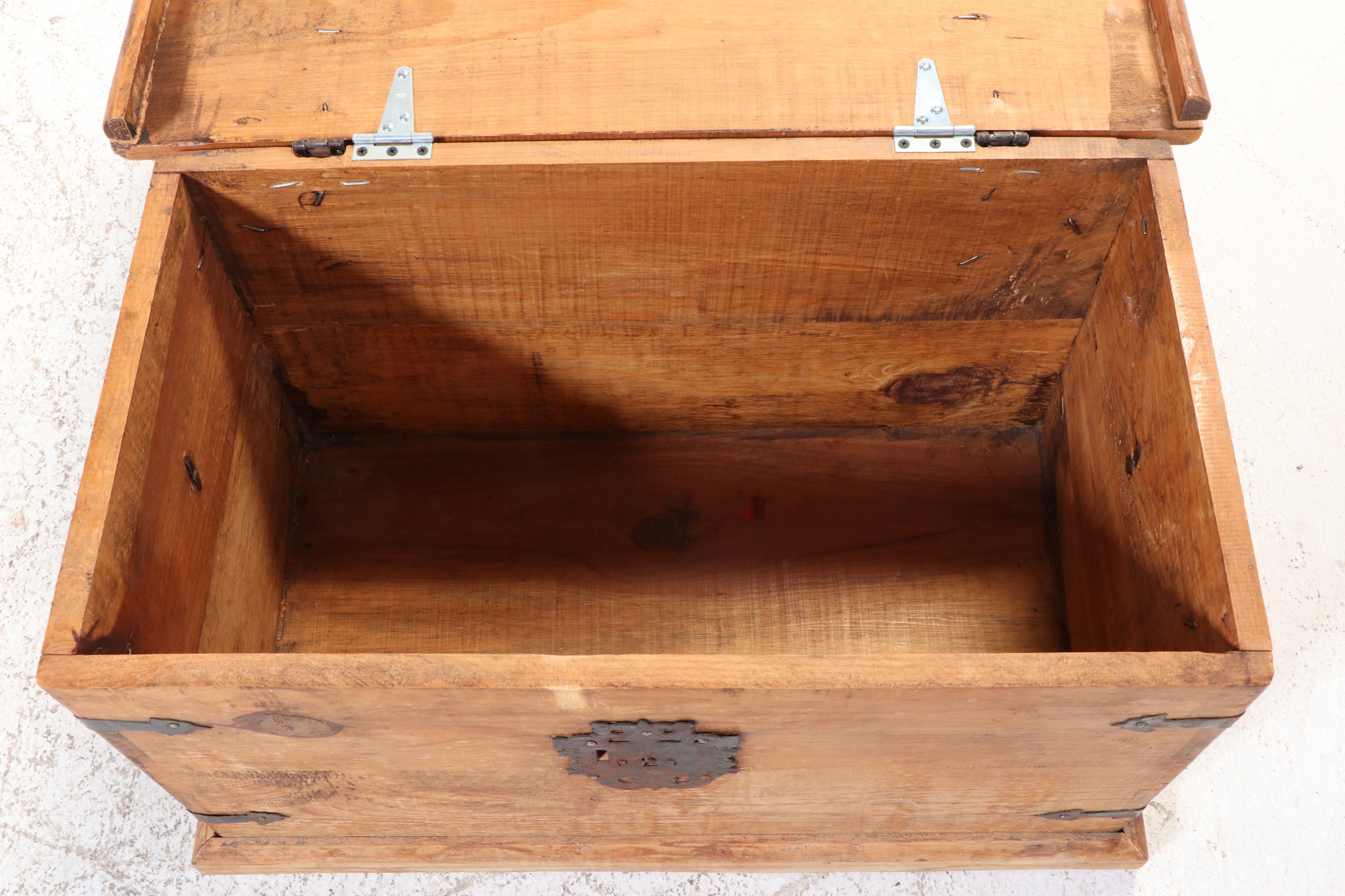 Spanish Colonial Style Iron Bound Pine Chest