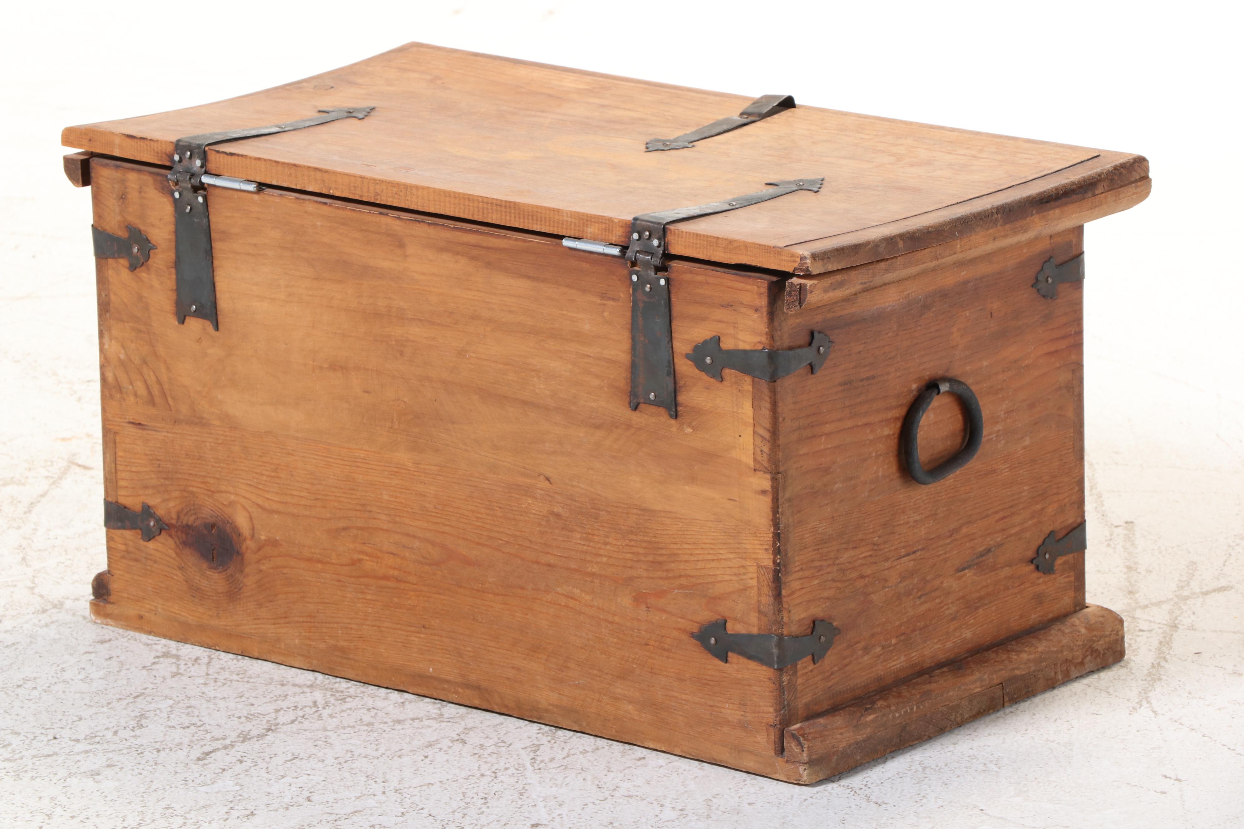 Spanish Colonial Style Iron Bound Pine Chest