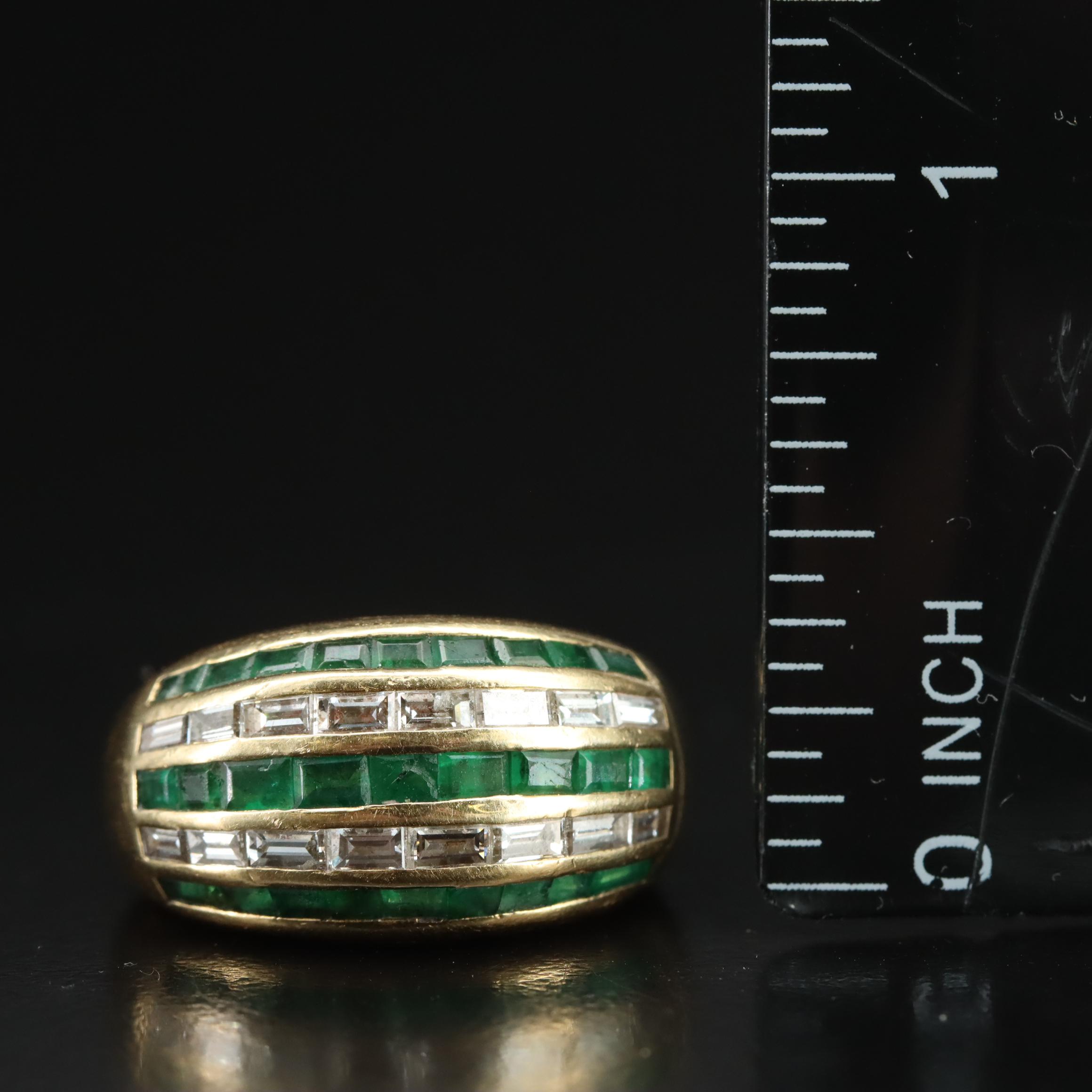 Le Vian 18K Emerald and Diamond Dome Ring