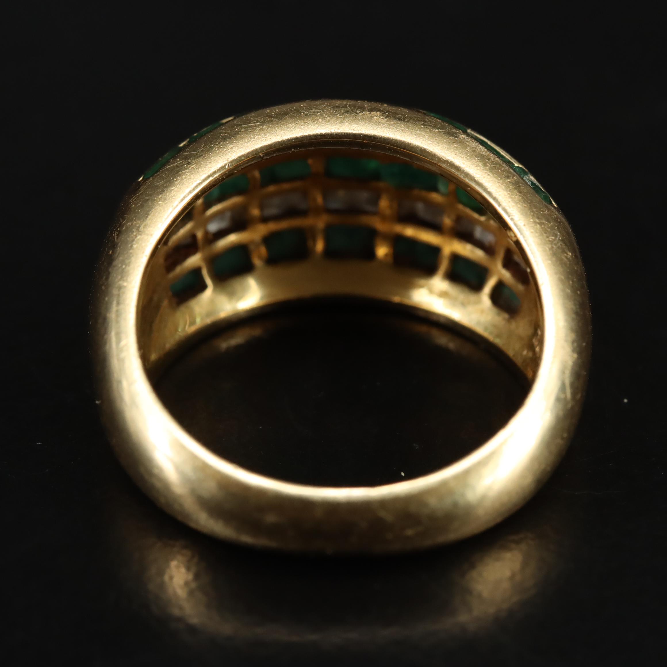 Le Vian 18K Emerald and Diamond Dome Ring