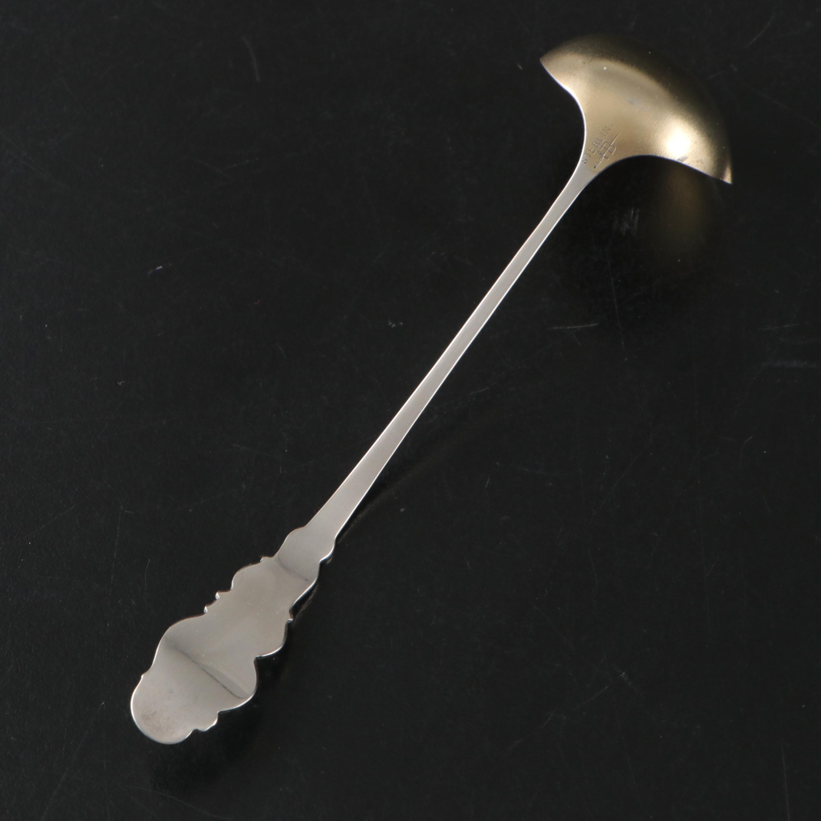 Mexican Sterling Cocktail Stirrer Spoon with Other Sterling Serving Spoons