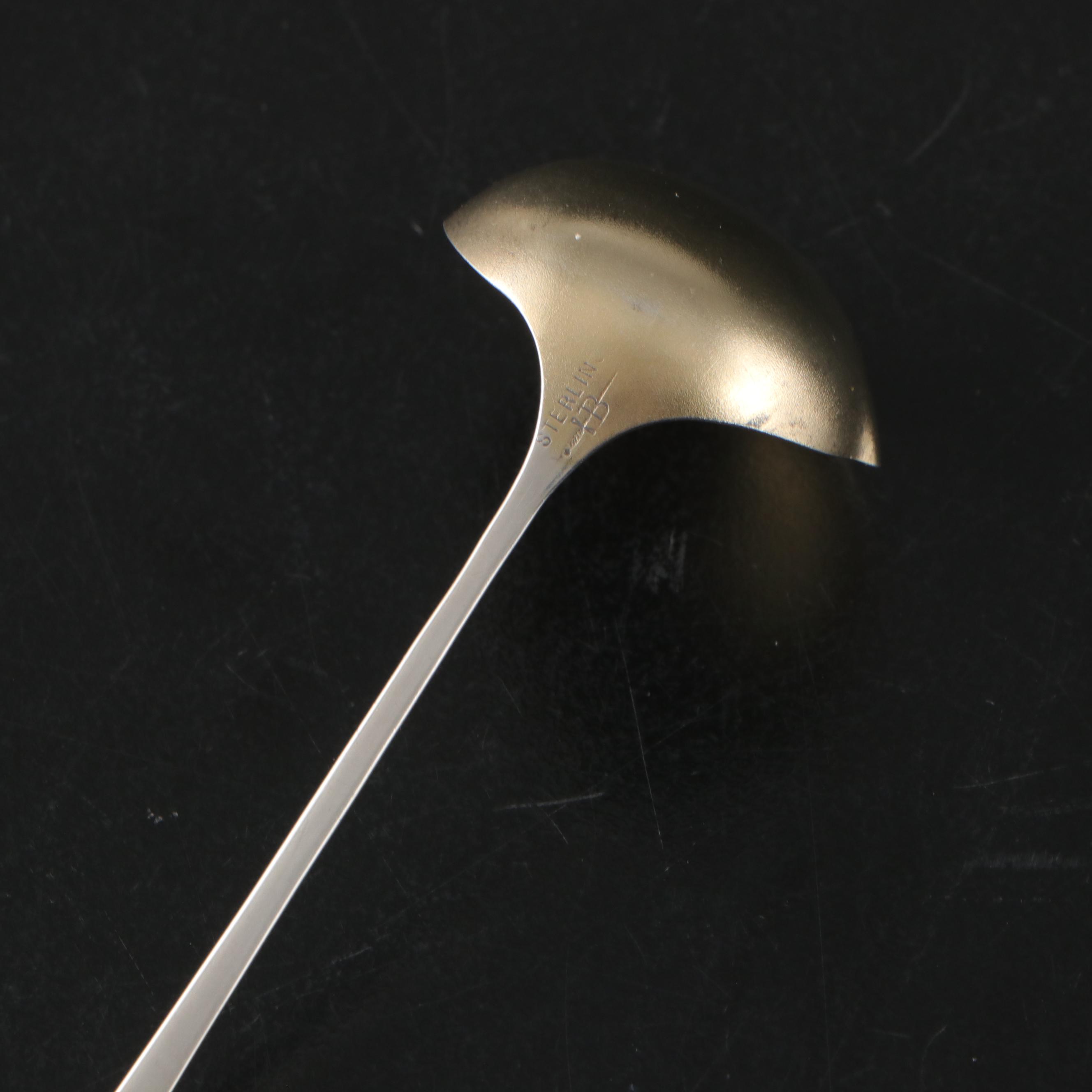 Mexican Sterling Cocktail Stirrer Spoon with Other Sterling Serving Spoons