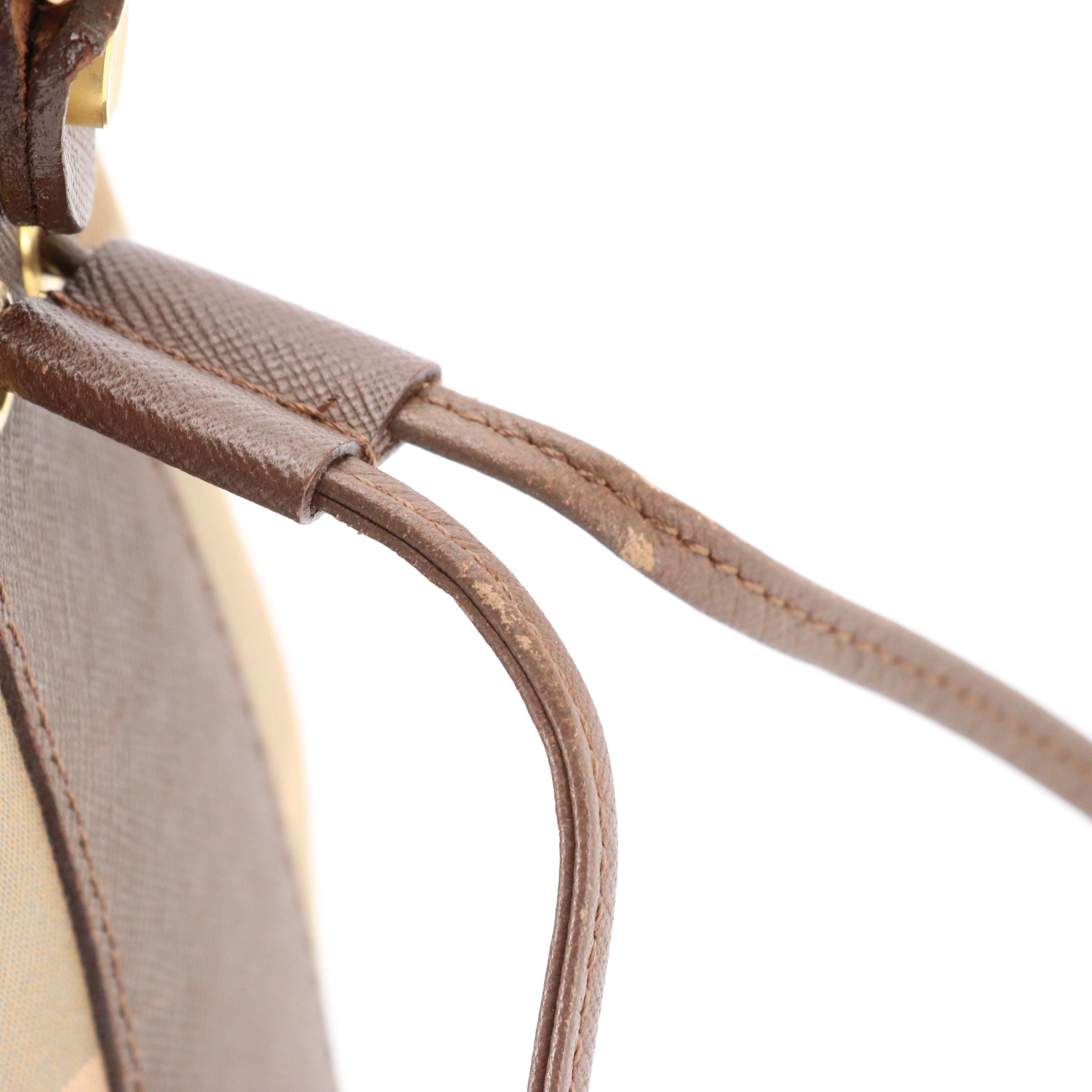 Burberry Vintage Plaid and Saffiano Leather Shoulder Bag