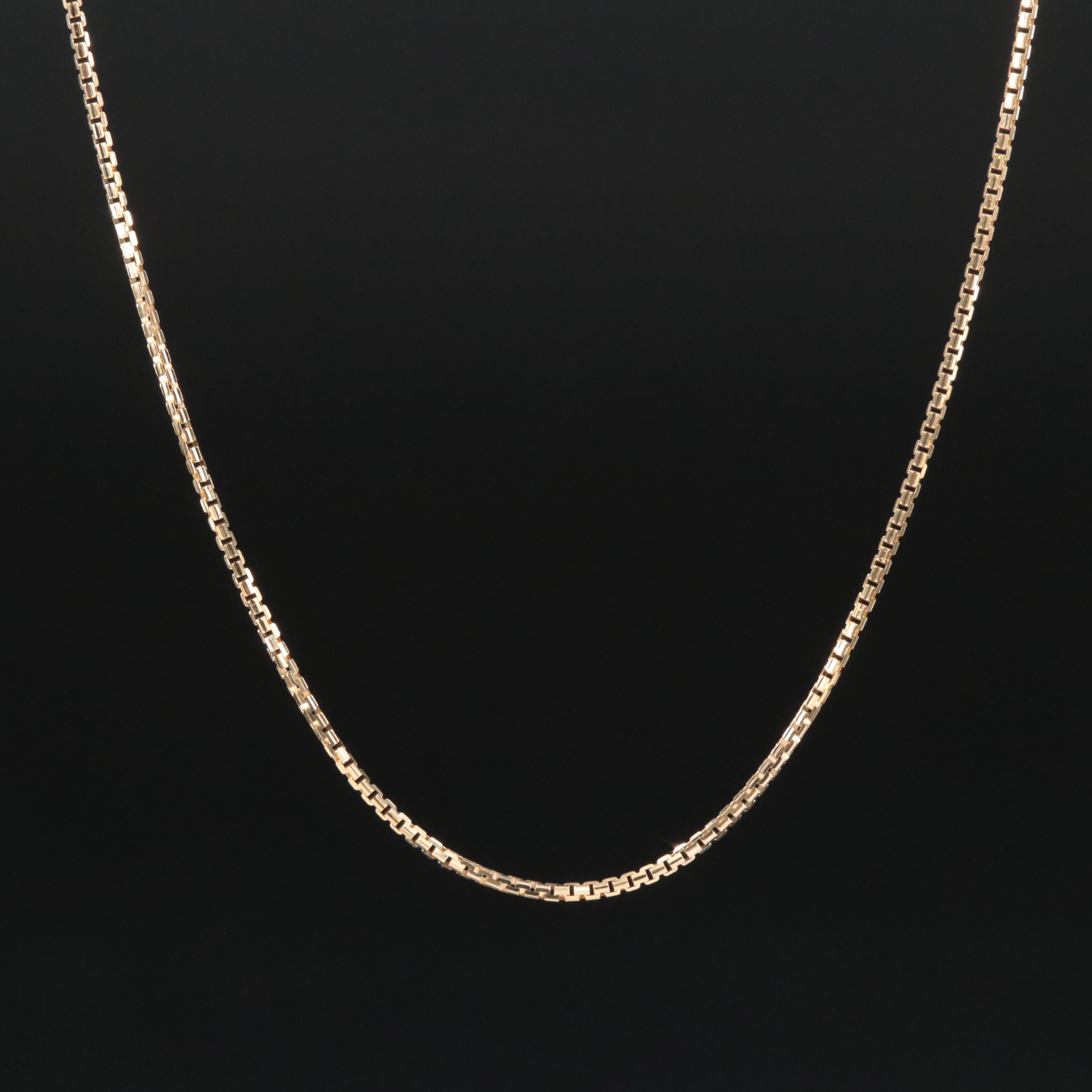 18K Box Chain Necklace