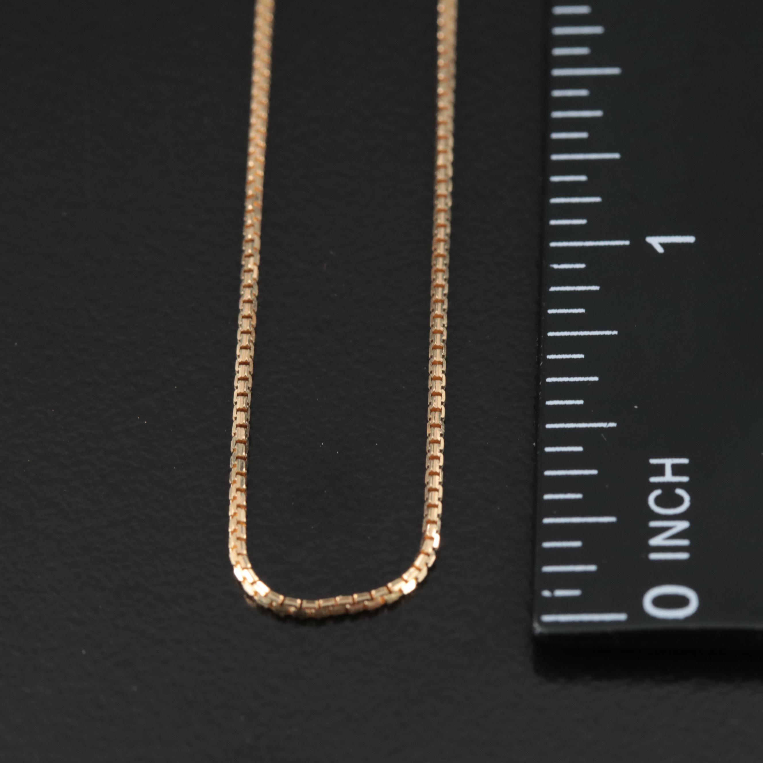 18K Box Chain Necklace