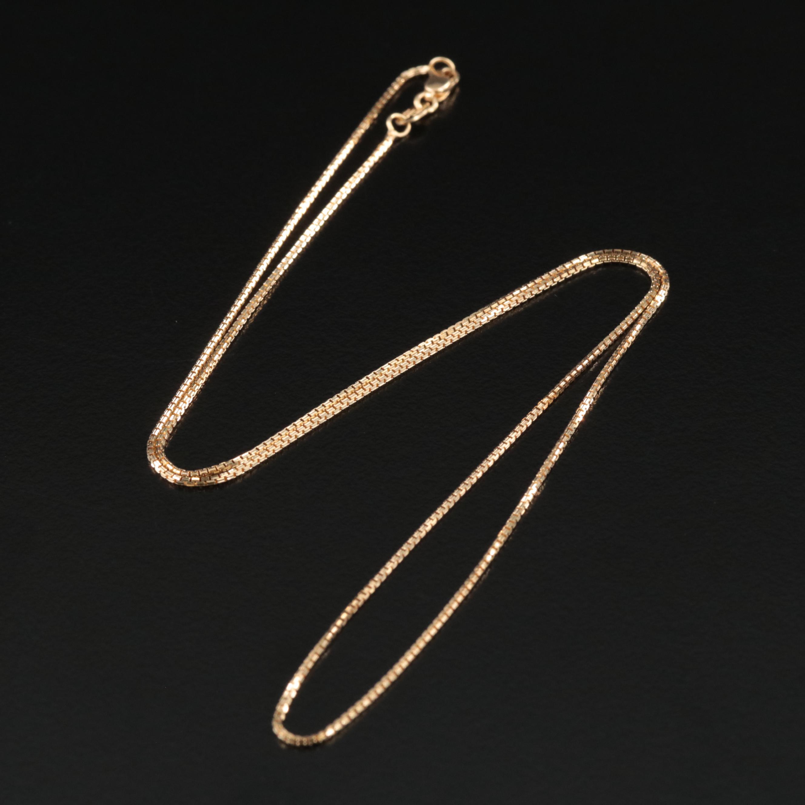 18K Box Chain Necklace