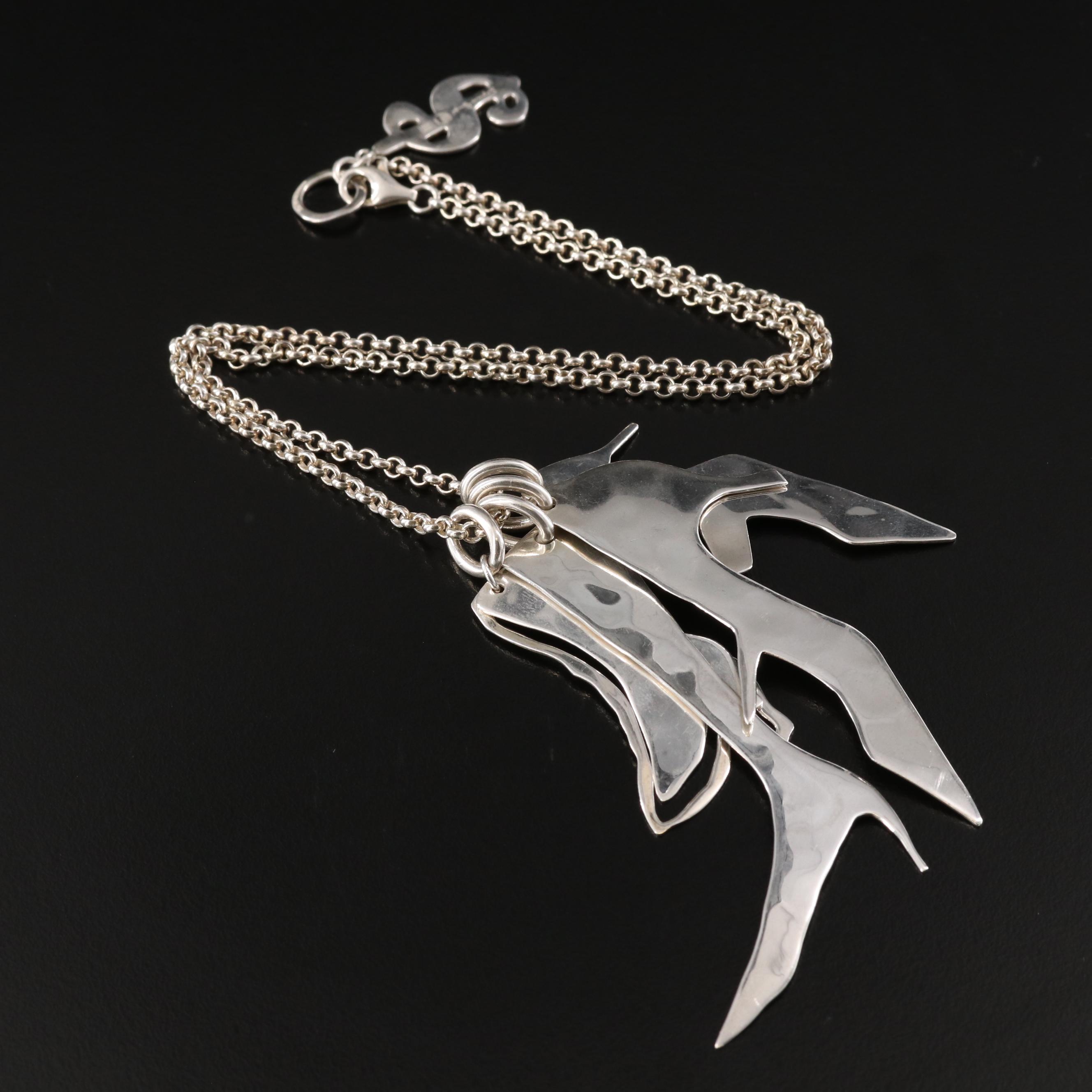 Robert Lee Morris for Andy Warhol Foundation Sterling Shoe Necklace