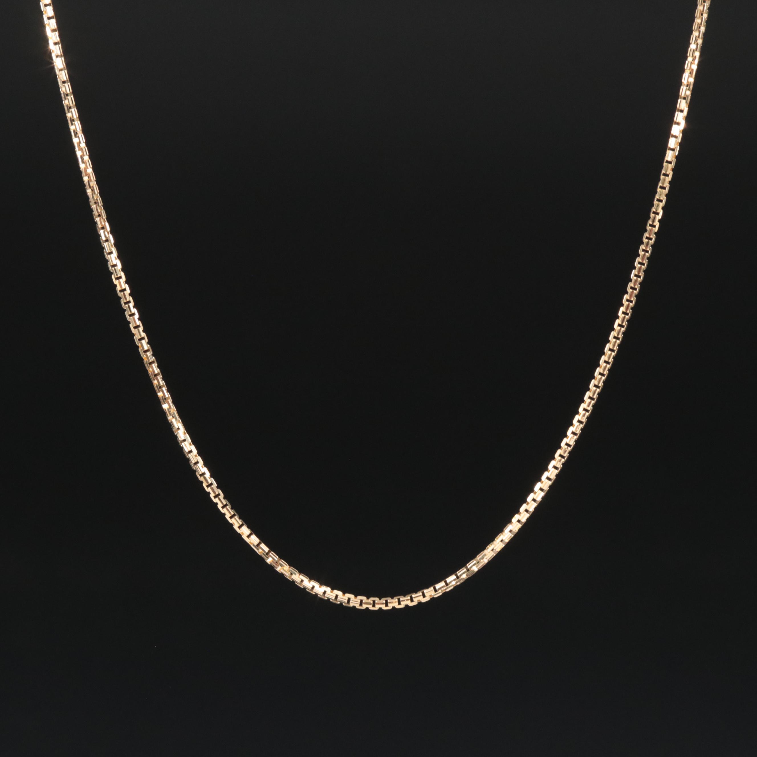 18K Box Chain Necklace