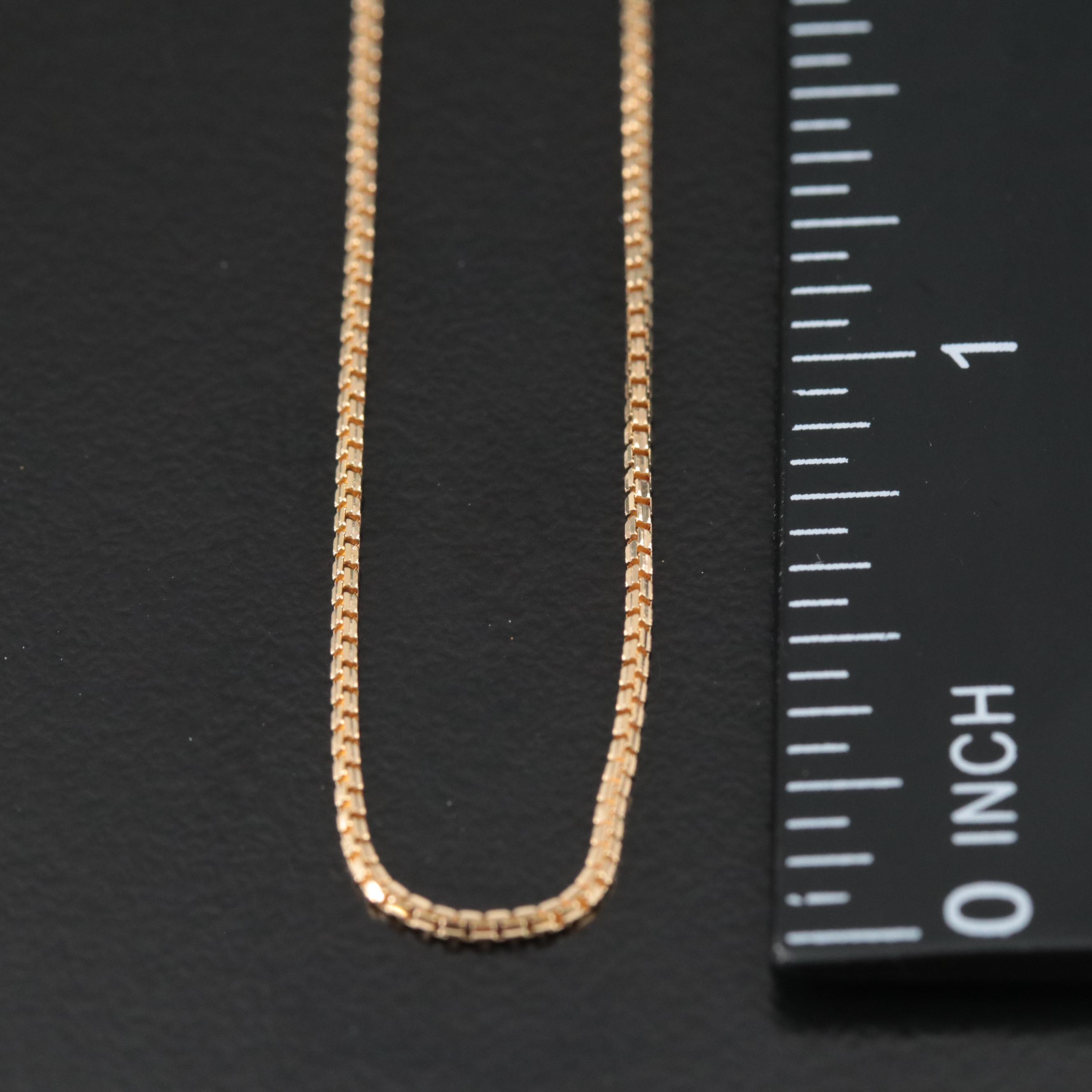 18K Box Chain Necklace