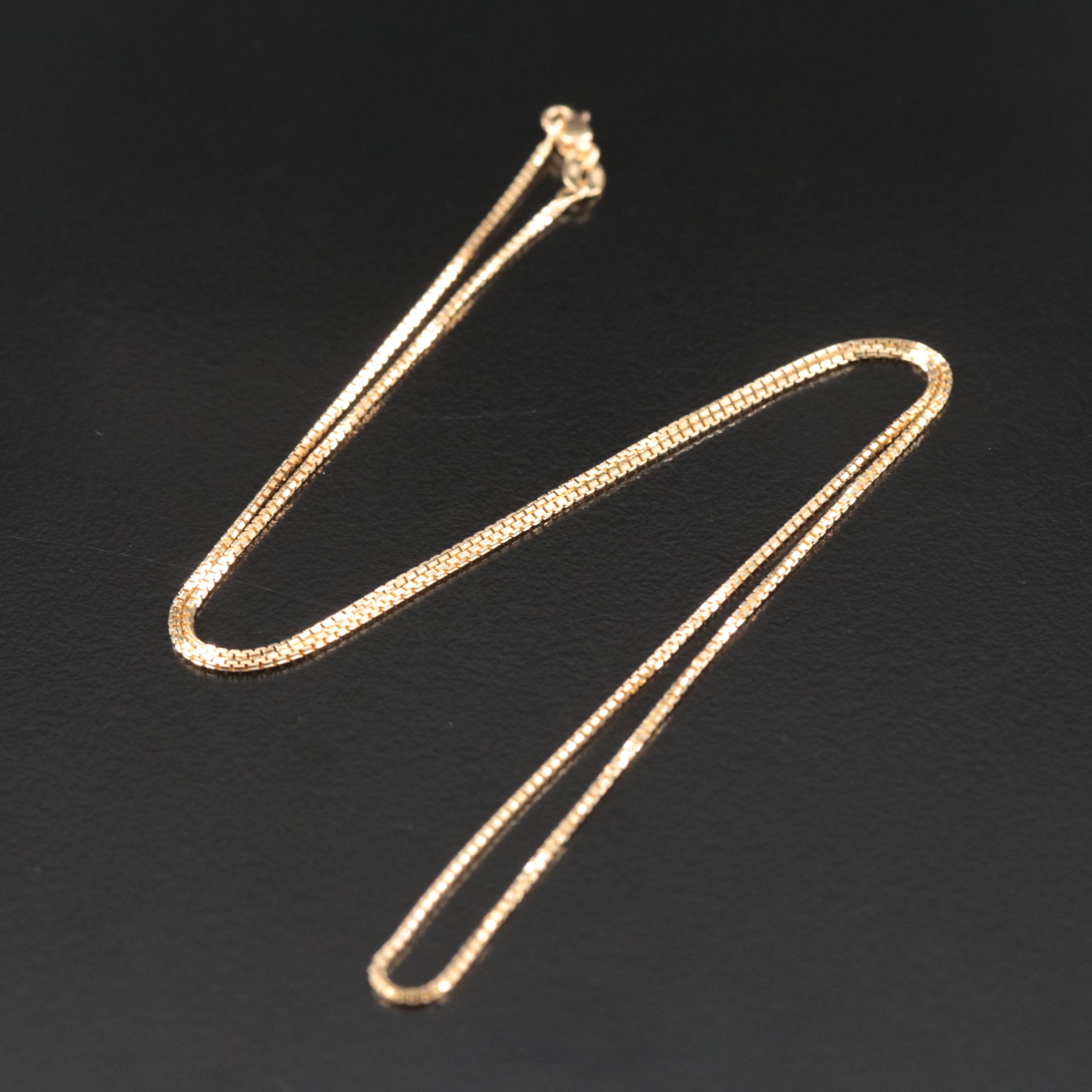 18K Box Chain Necklace