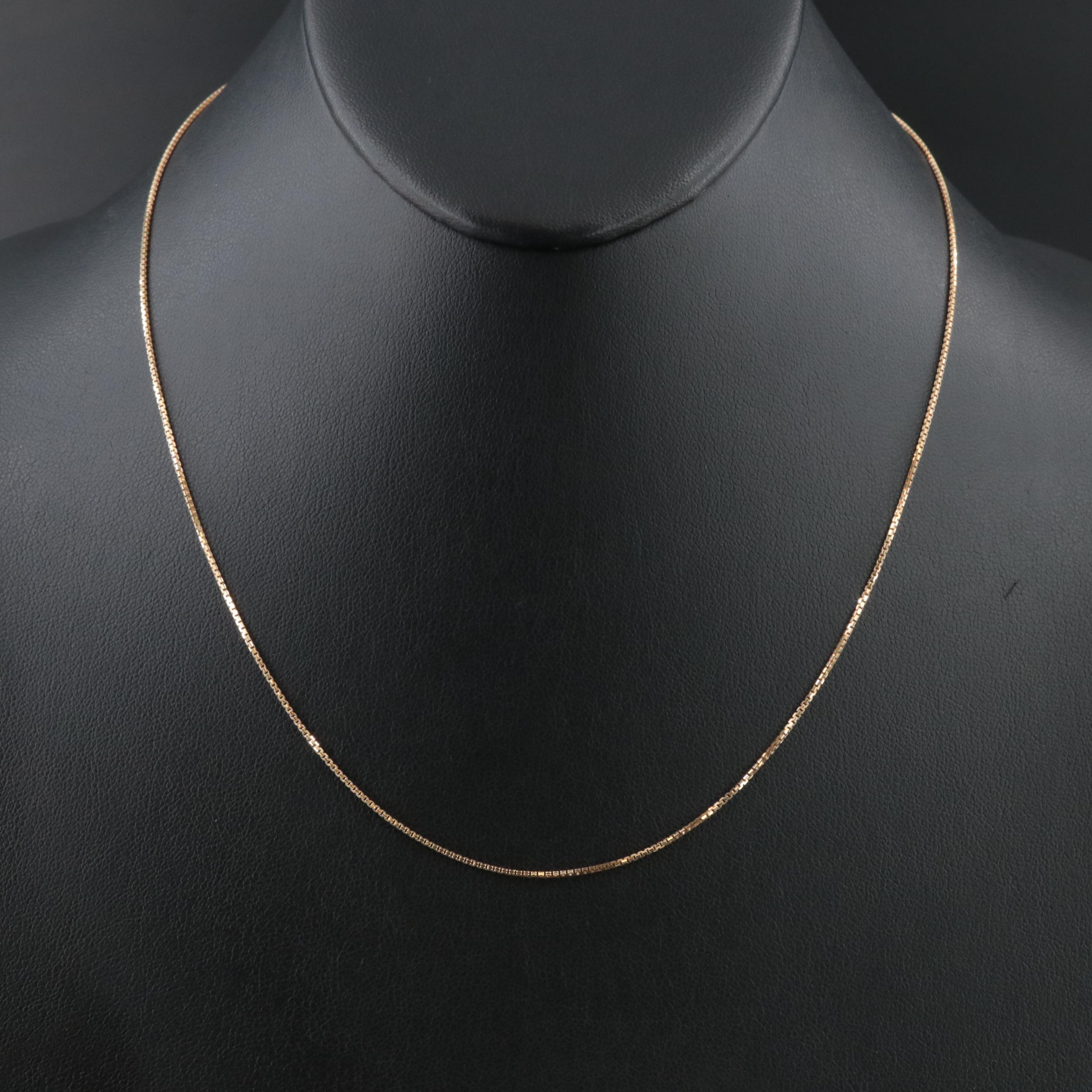 18K Box Chain Necklace
