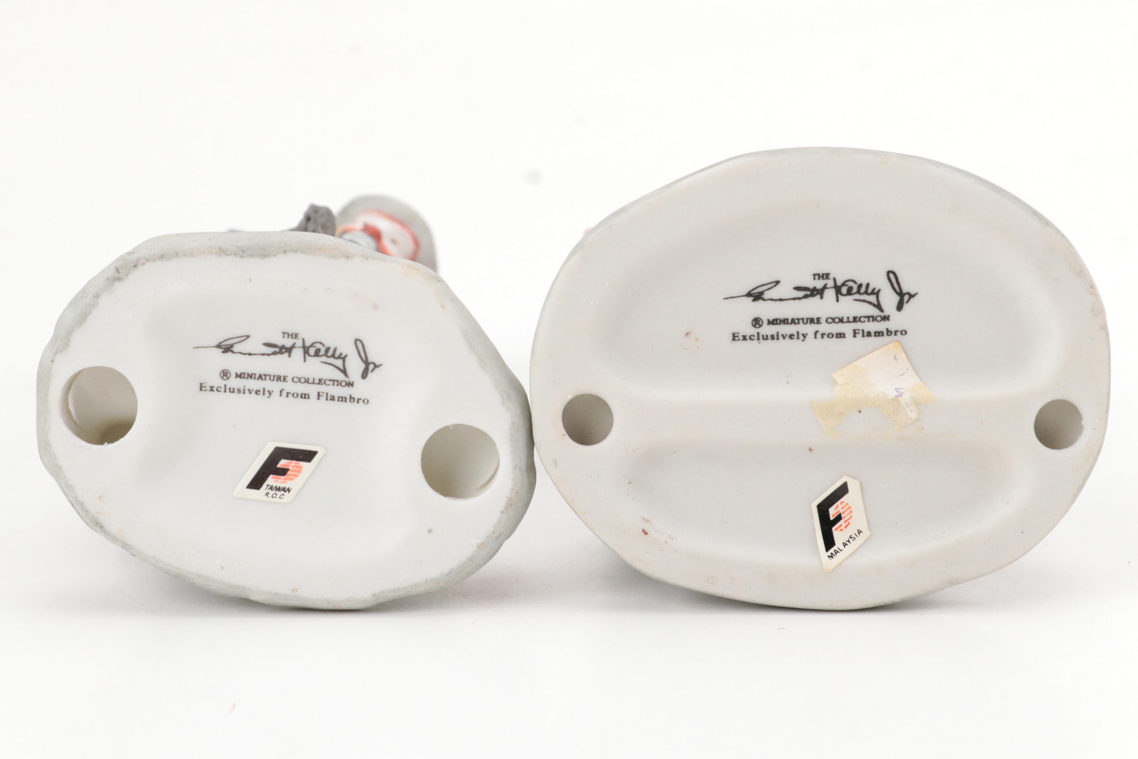 Flambro Emmett Kelly Jr. Clown Figurines with Dynasty "Clyde the Clown" Doll