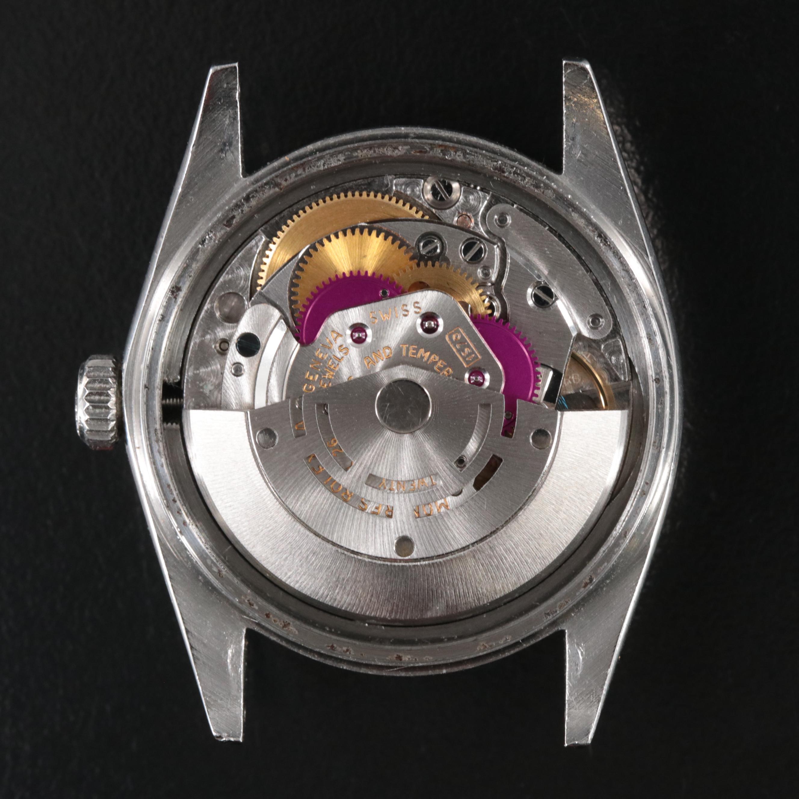 Rolex Datejust 1601 Custom Diamond Set Pink Dial Watch