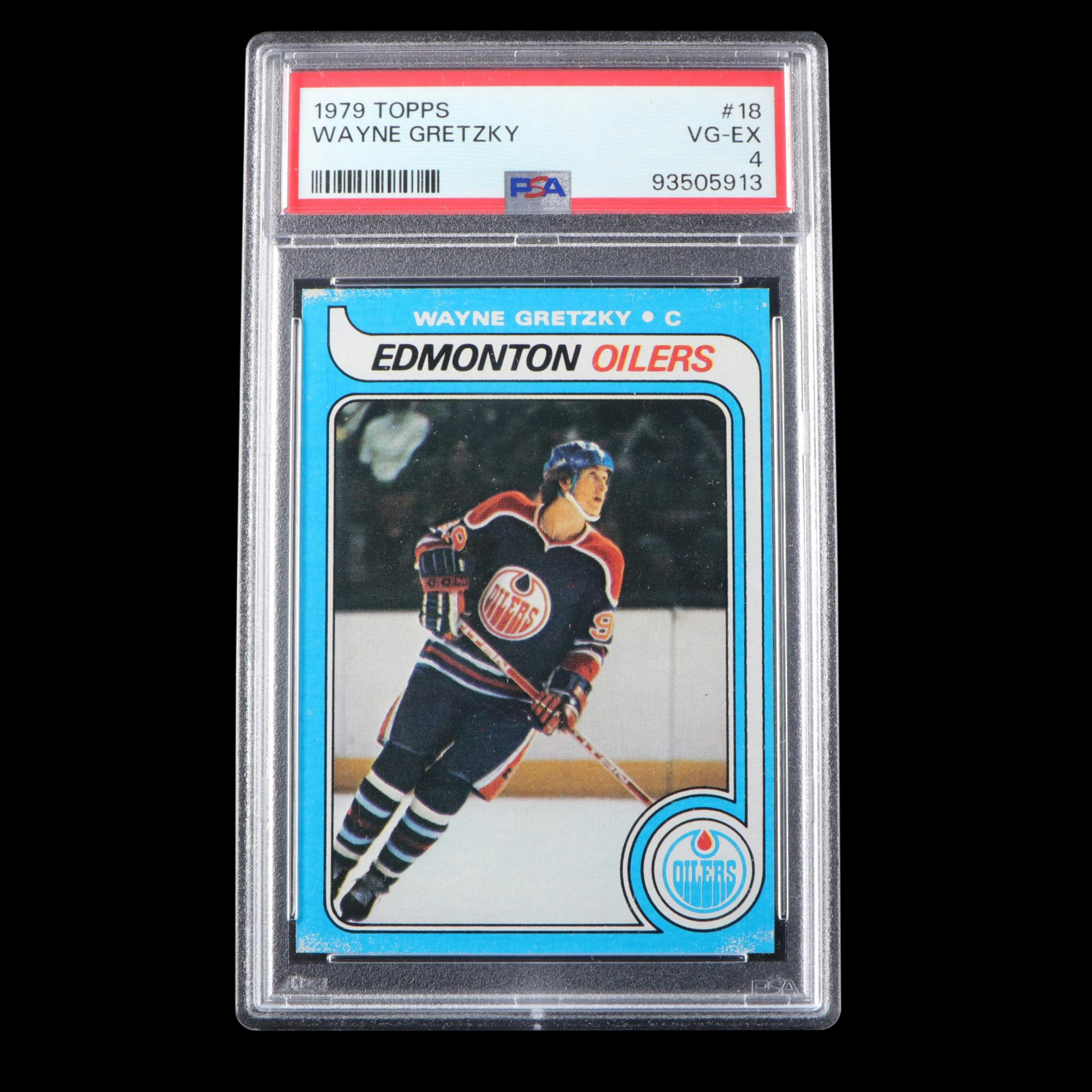 1979 Topps Wayne Gretzky Edmonton Oilers Rookie Hockey Card Graded PSA 4