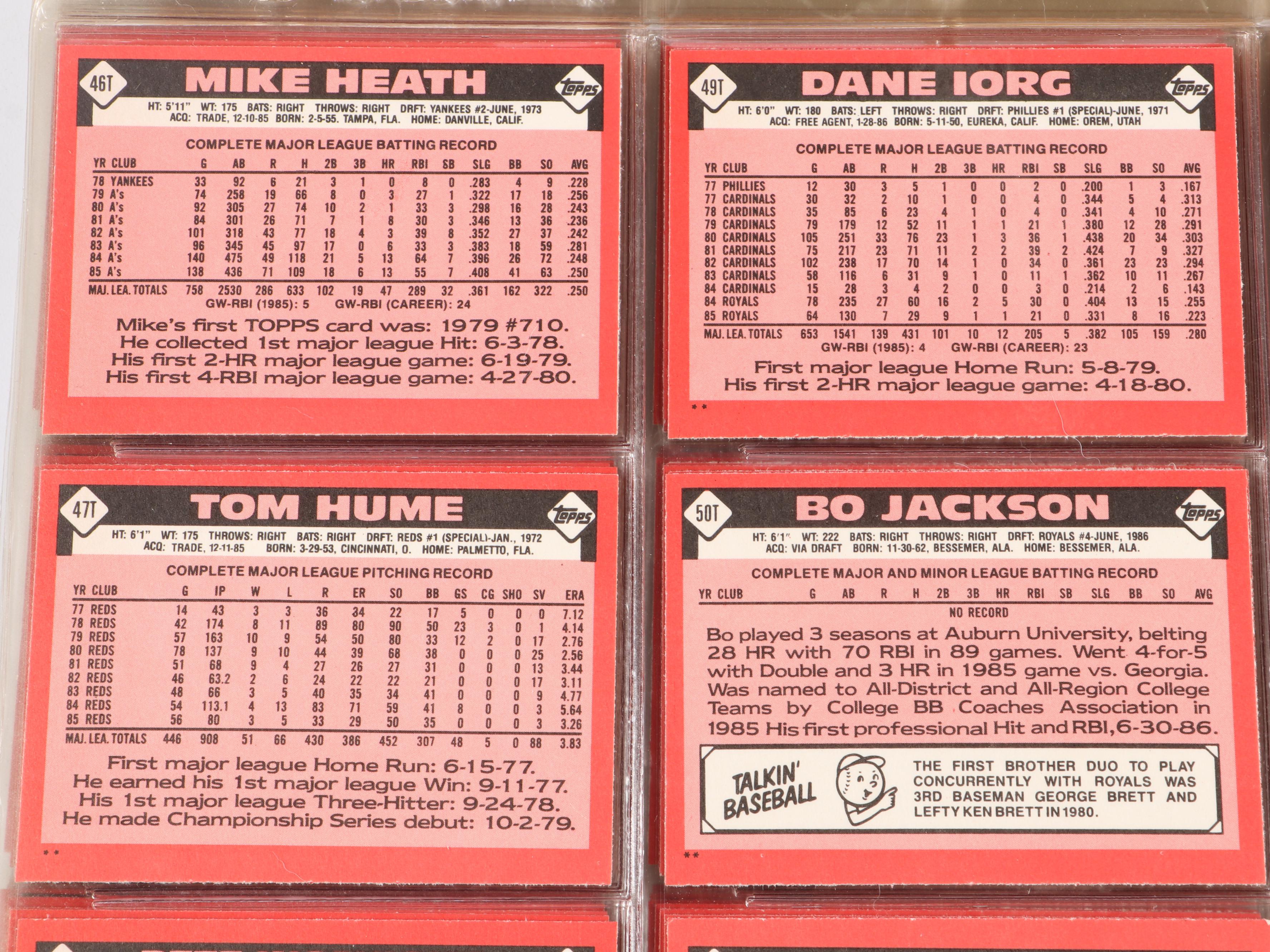 1985-1990 Topps Traded Baseball Card Sets Featuring Ken Griffey Jr. Rookie