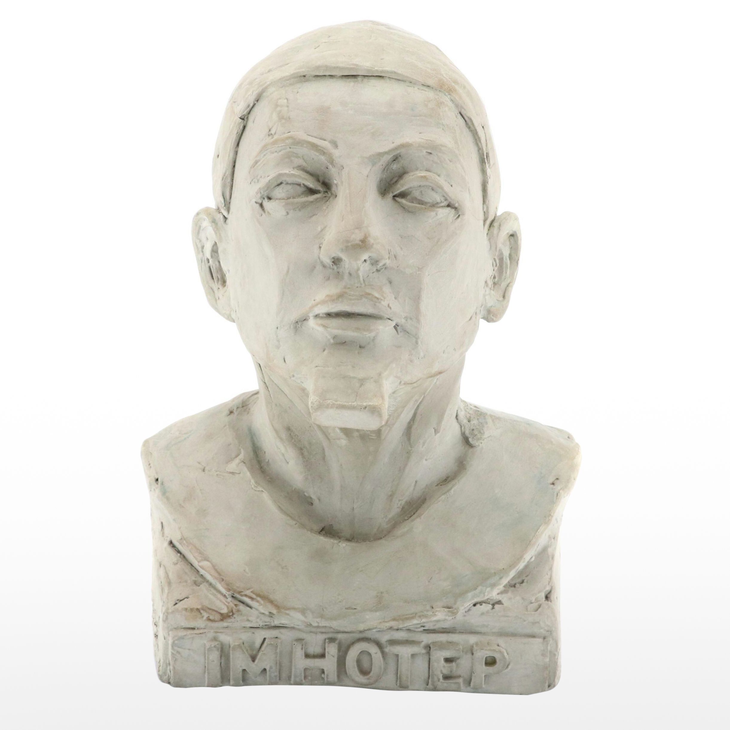 Doris Appel Plaster Sculpture Bust of Imhotep