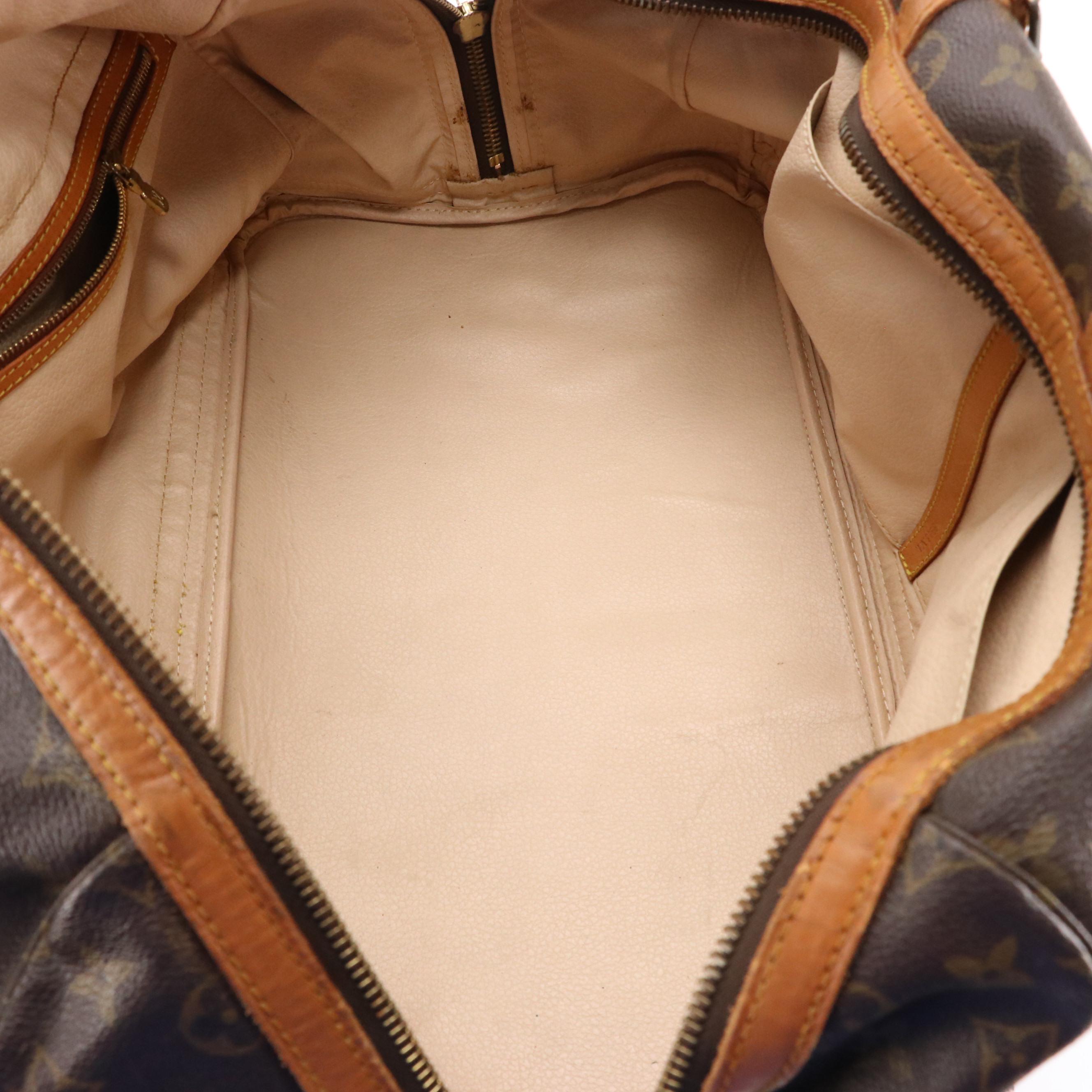 Louis Vuitton Sac Sport Travel Bag in Brown Monogram Coated Canvas and Leather