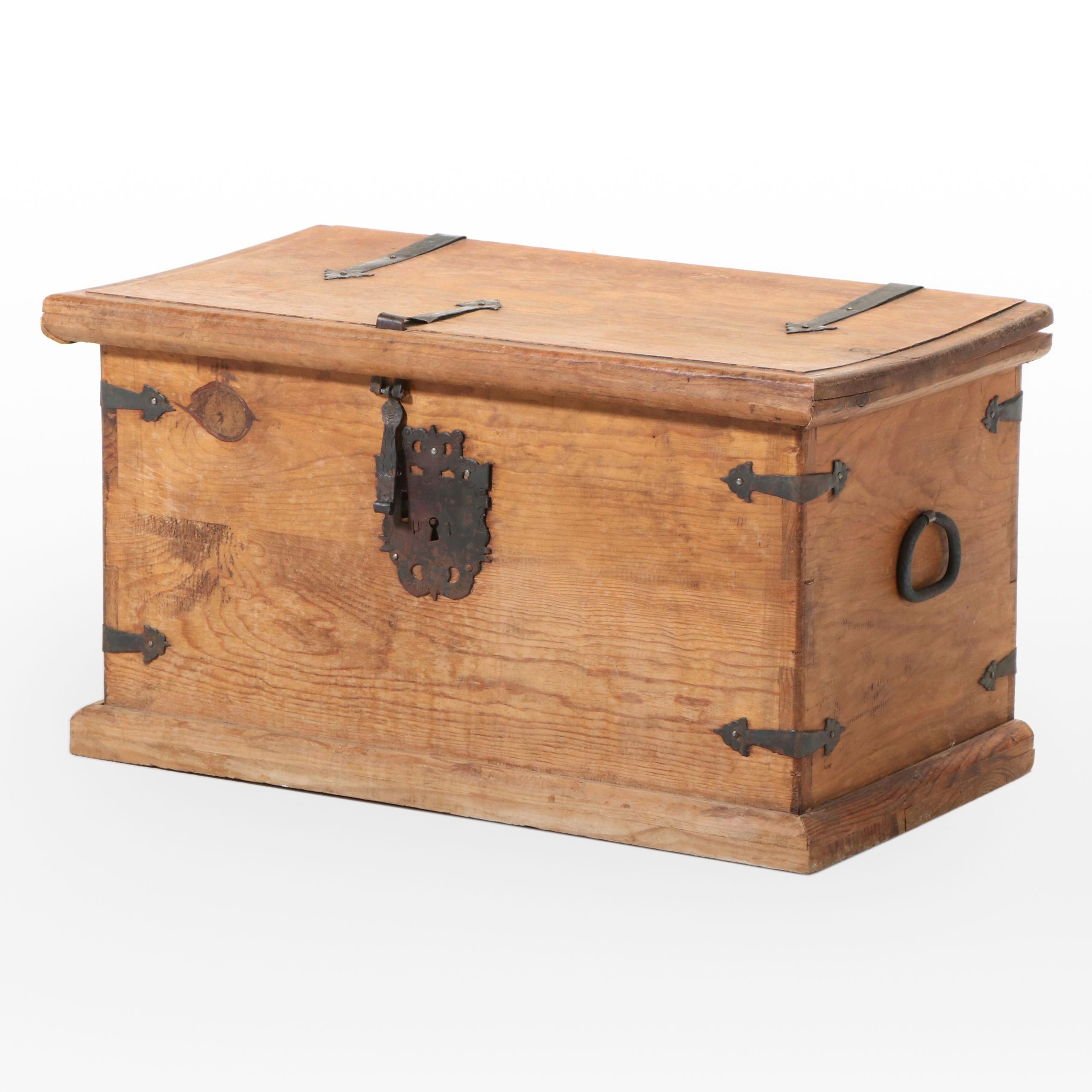 Spanish Colonial Style Iron Bound Pine Chest
