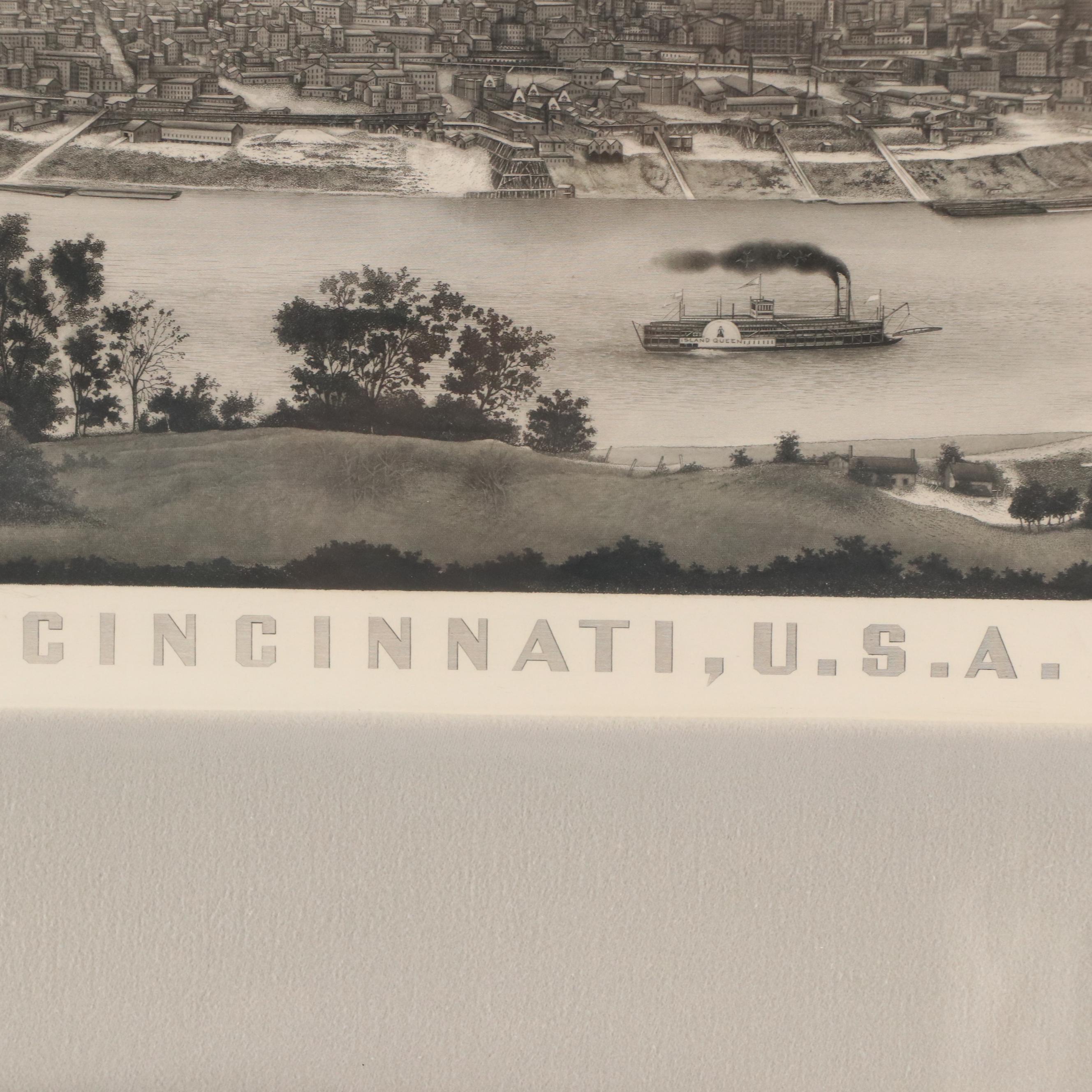 Charles F. Ulrich Engraving "Cincinnati, U.S.A.," 1900
