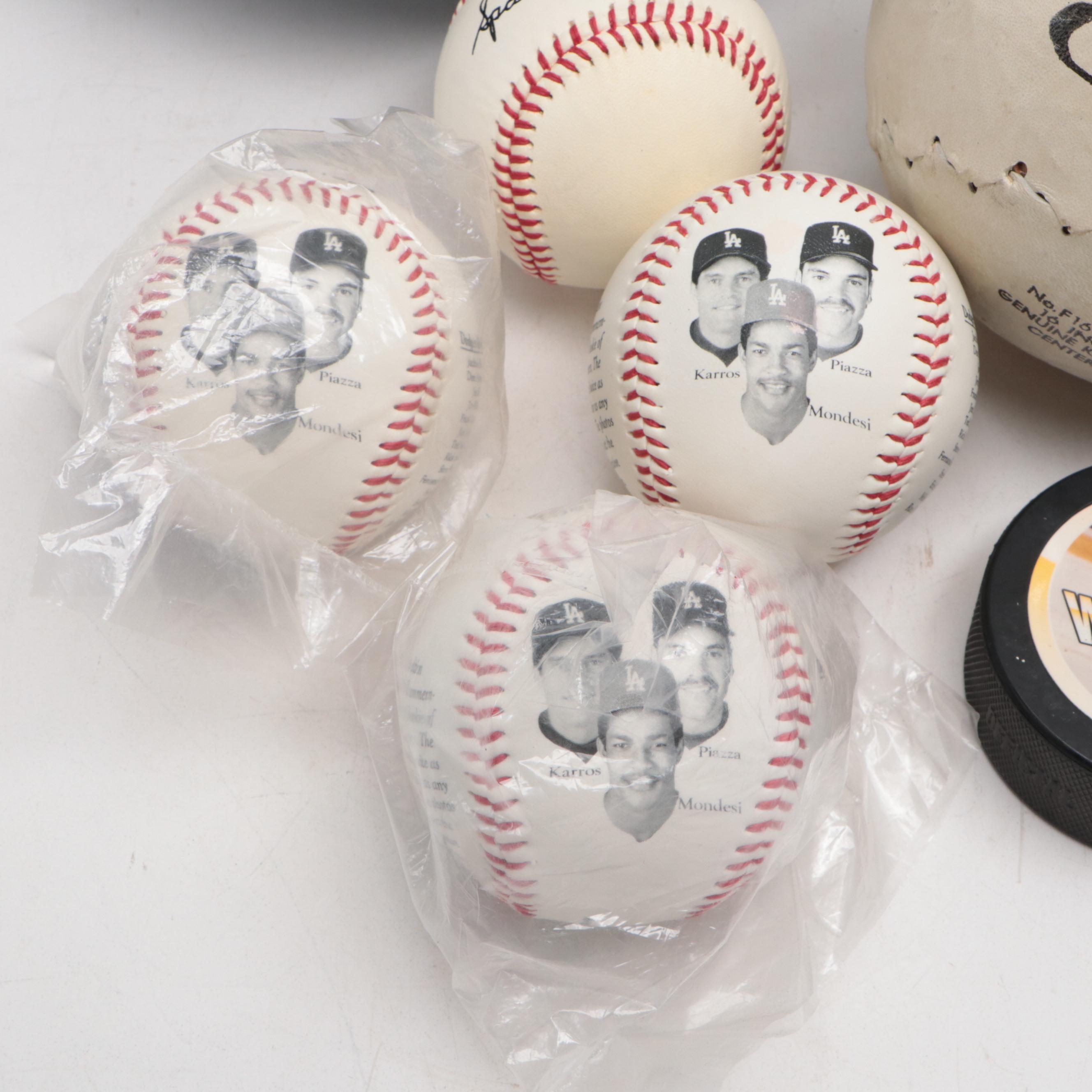 Wisconsin Badgers Themed Football with Columbus Clippers Replica Ring and More