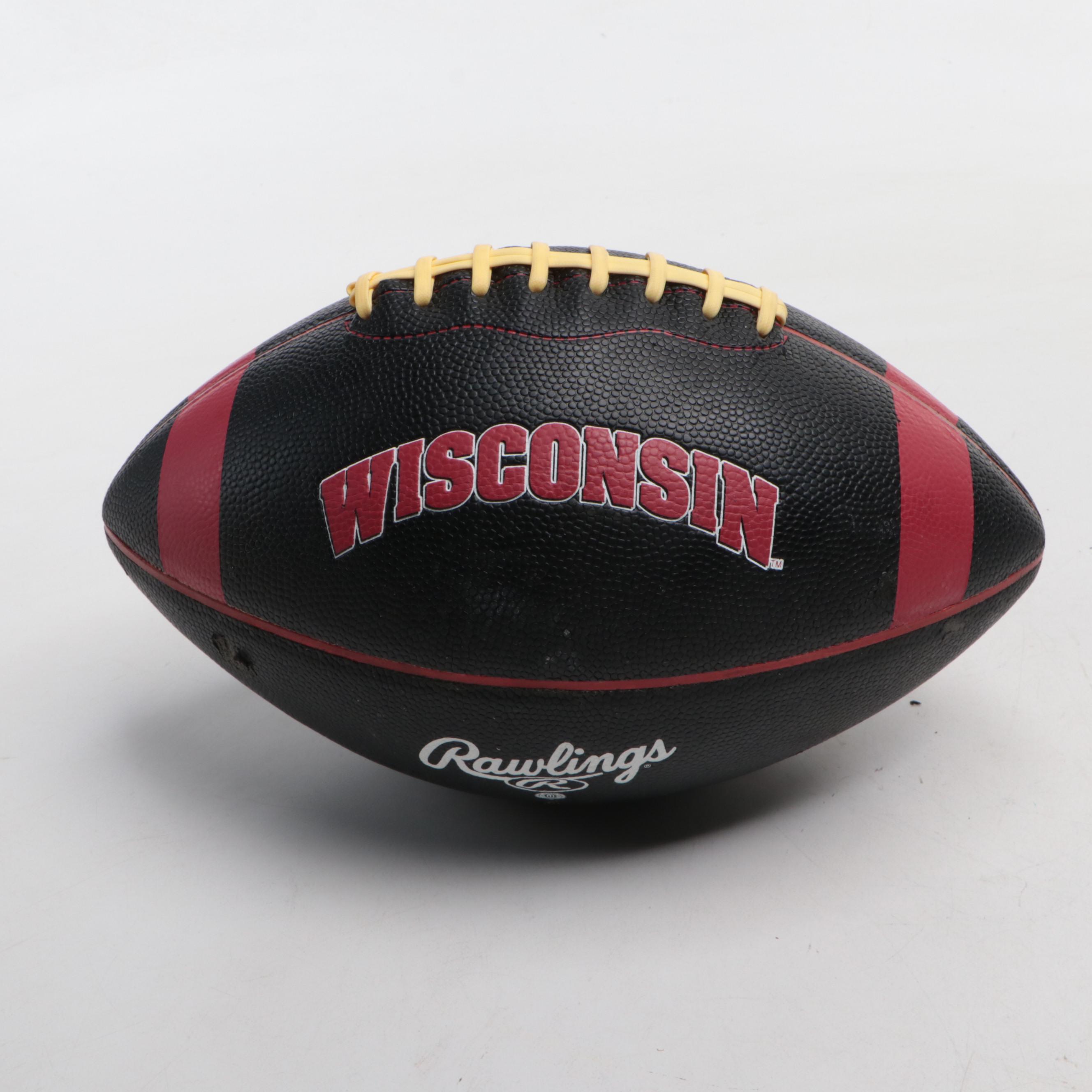 Wisconsin Badgers Themed Football with Columbus Clippers Replica Ring and More