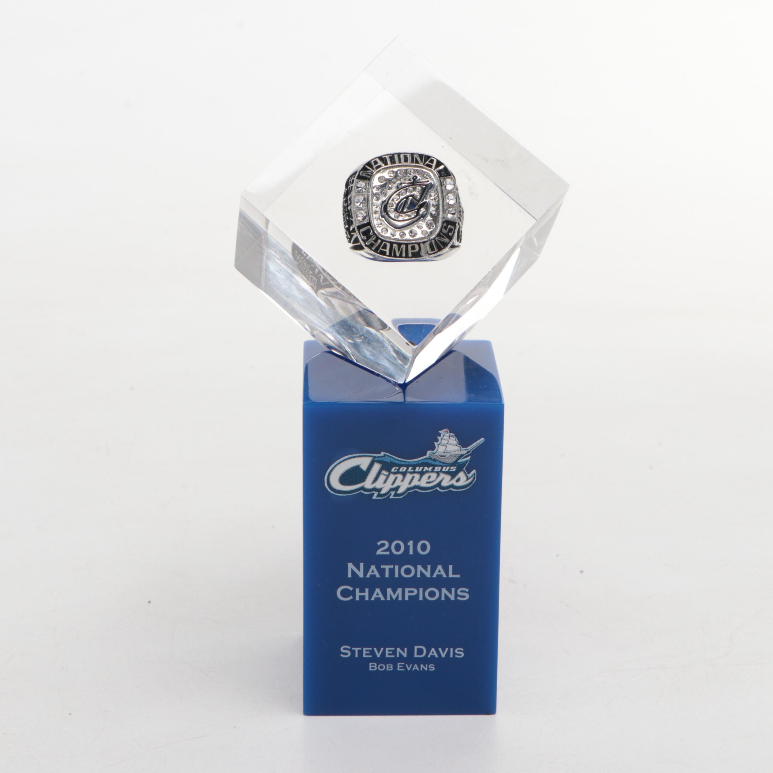 Wisconsin Badgers Themed Football with Columbus Clippers Replica Ring and More