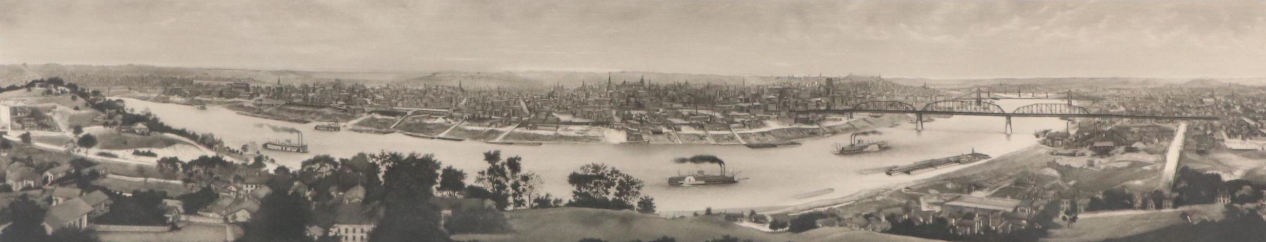 Charles F. Ulrich Engraving "Cincinnati, U.S.A.," 1900