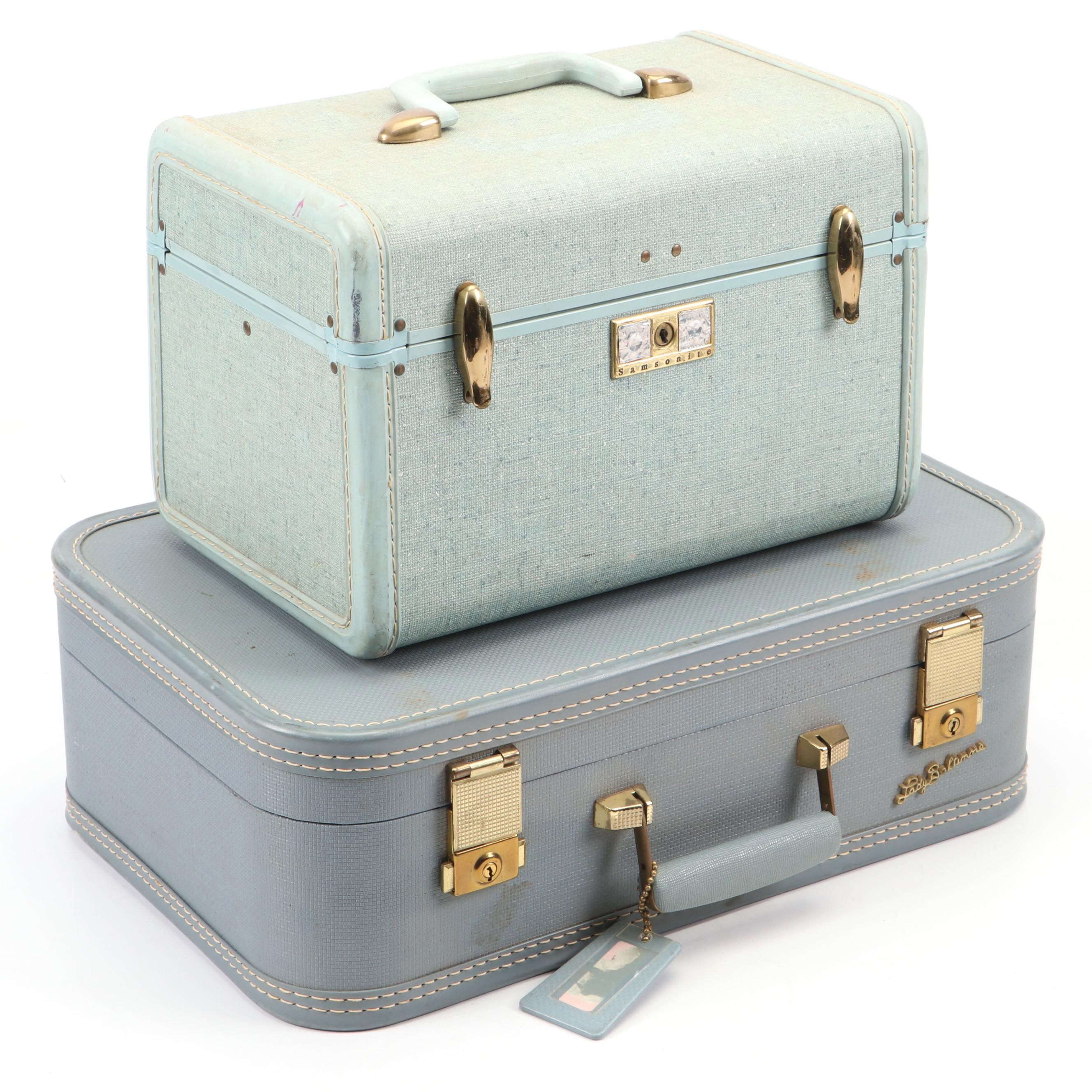 Samsonite Hard-Shell Make-Up Case with Lady Baltimore Suitcase