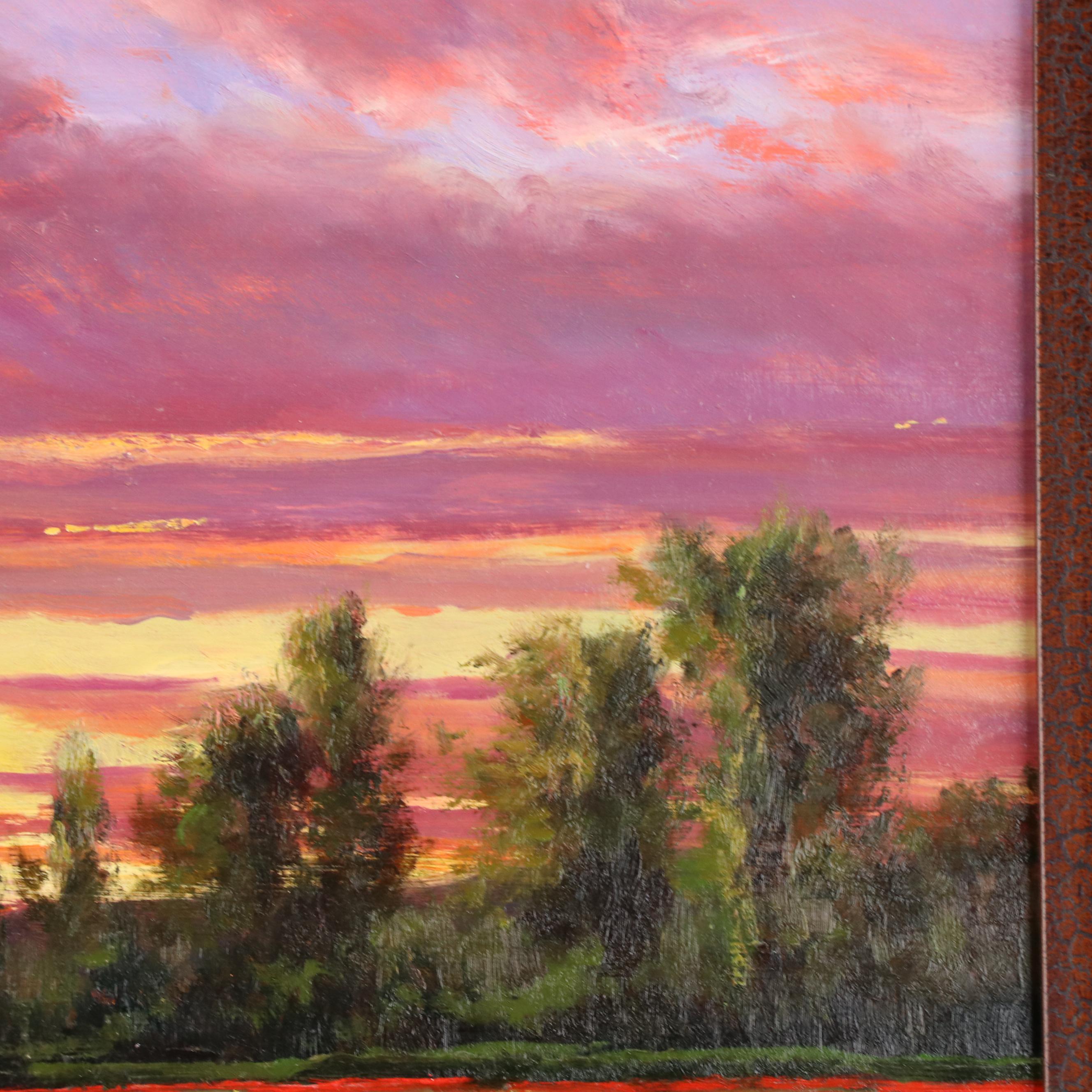 Joan Colomer Pond Landscape Oil Painting